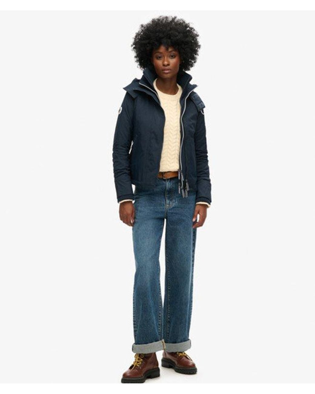 Superdry Blue & Co Pop Zip Hooded Arctic Sd-windcheater Jacket