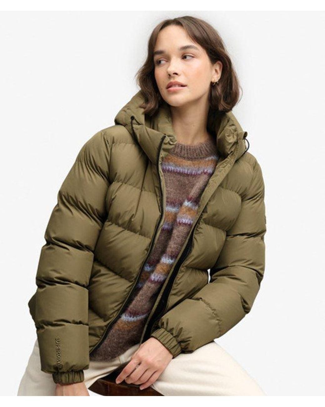 Superdry Blue & Co Hooded Sports Puffer Jacket