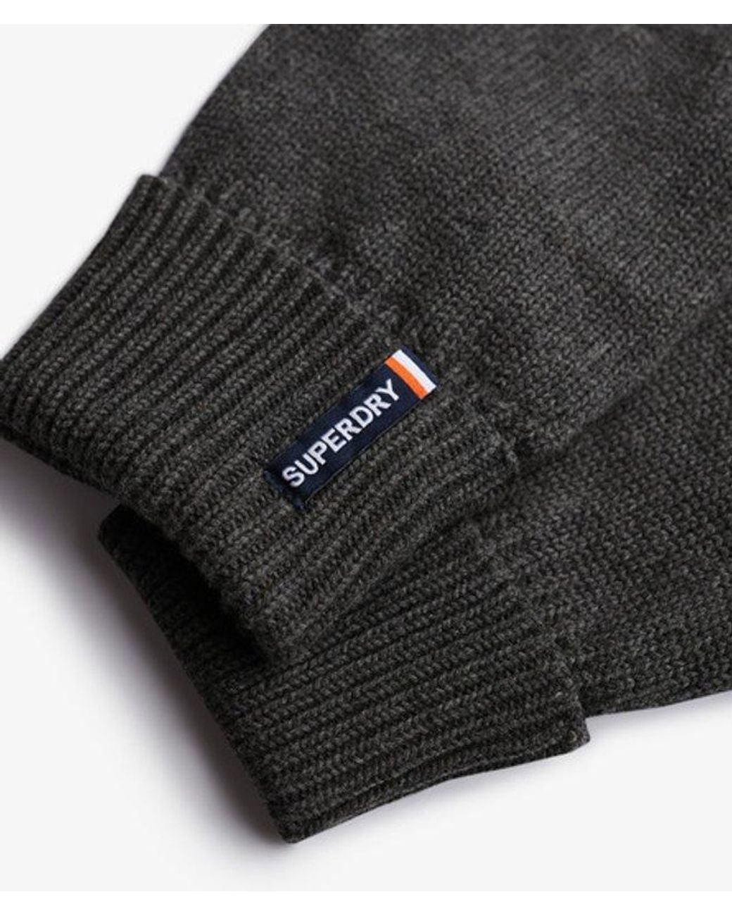 Superdry Black & Co Essential Logo Knitted Gloves for men