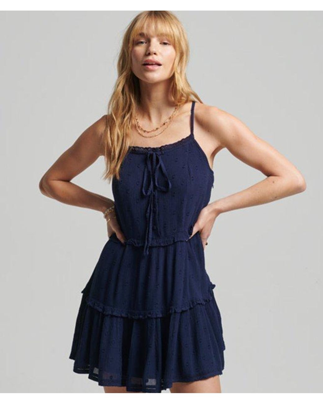 Superdry Blue & Co Vintage Broderie Cami Dress
