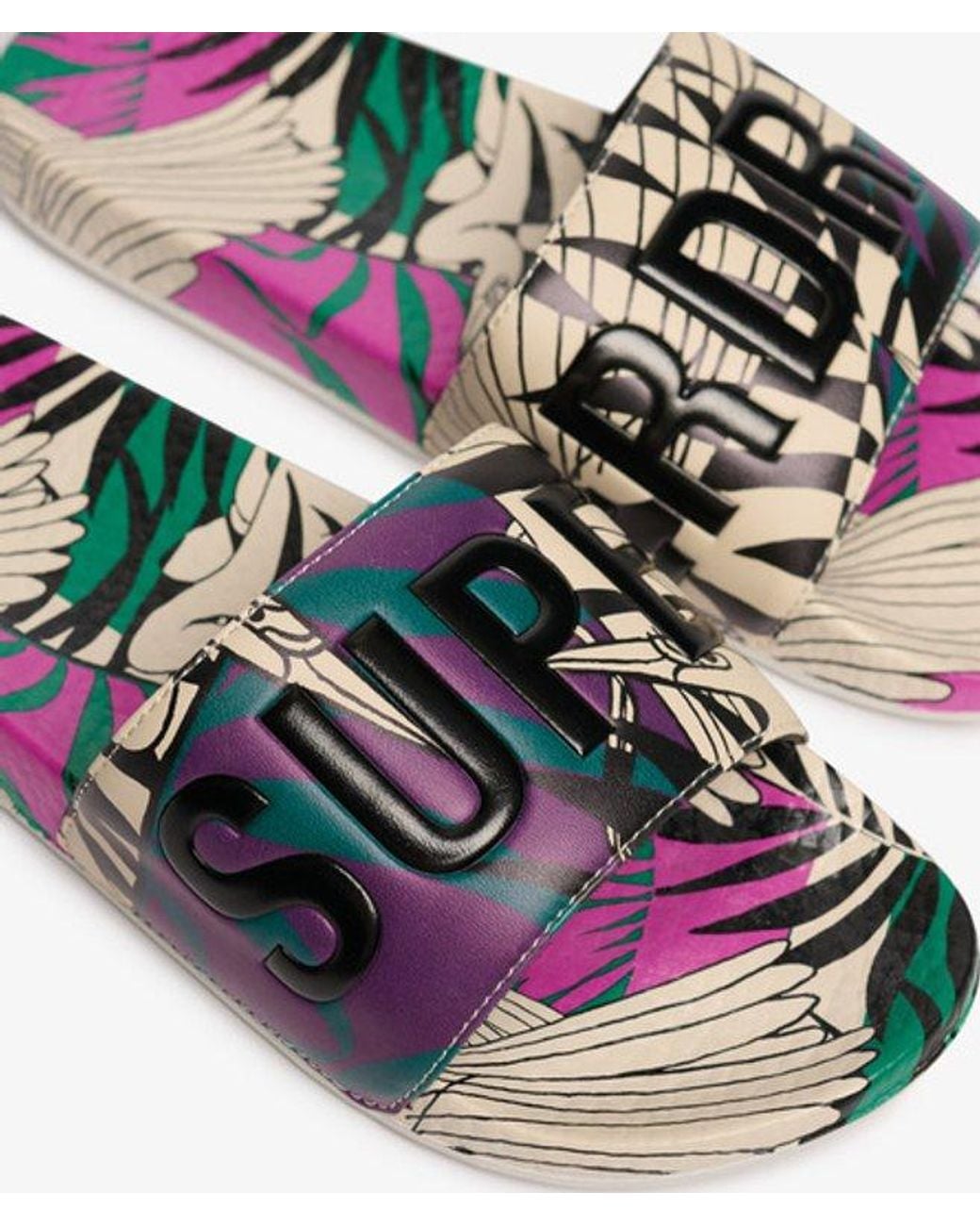 Superdry Natural & Co All Over Printed Pool Sliders