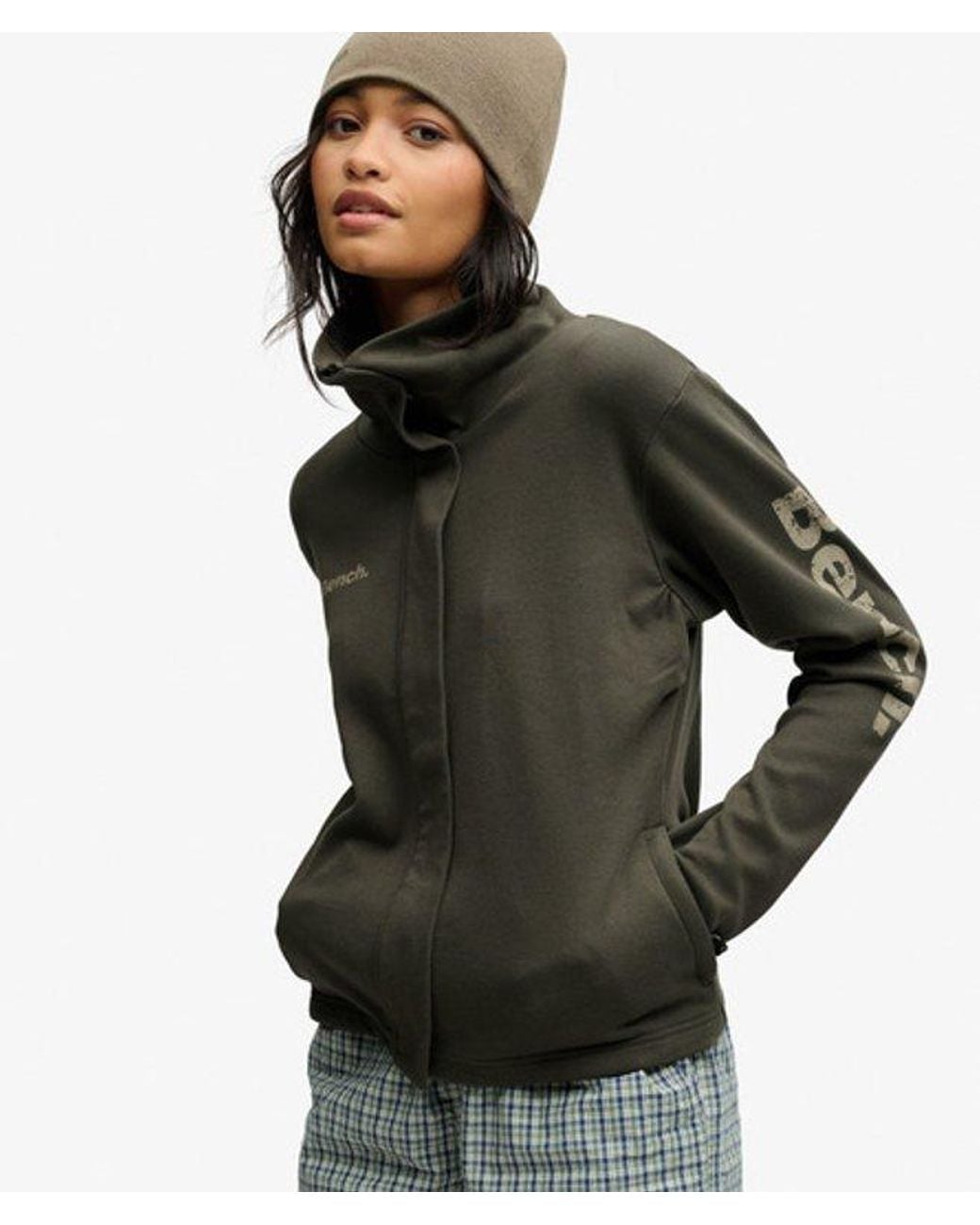 Superdry Black Bench X & Co Bench Funnel Track Top