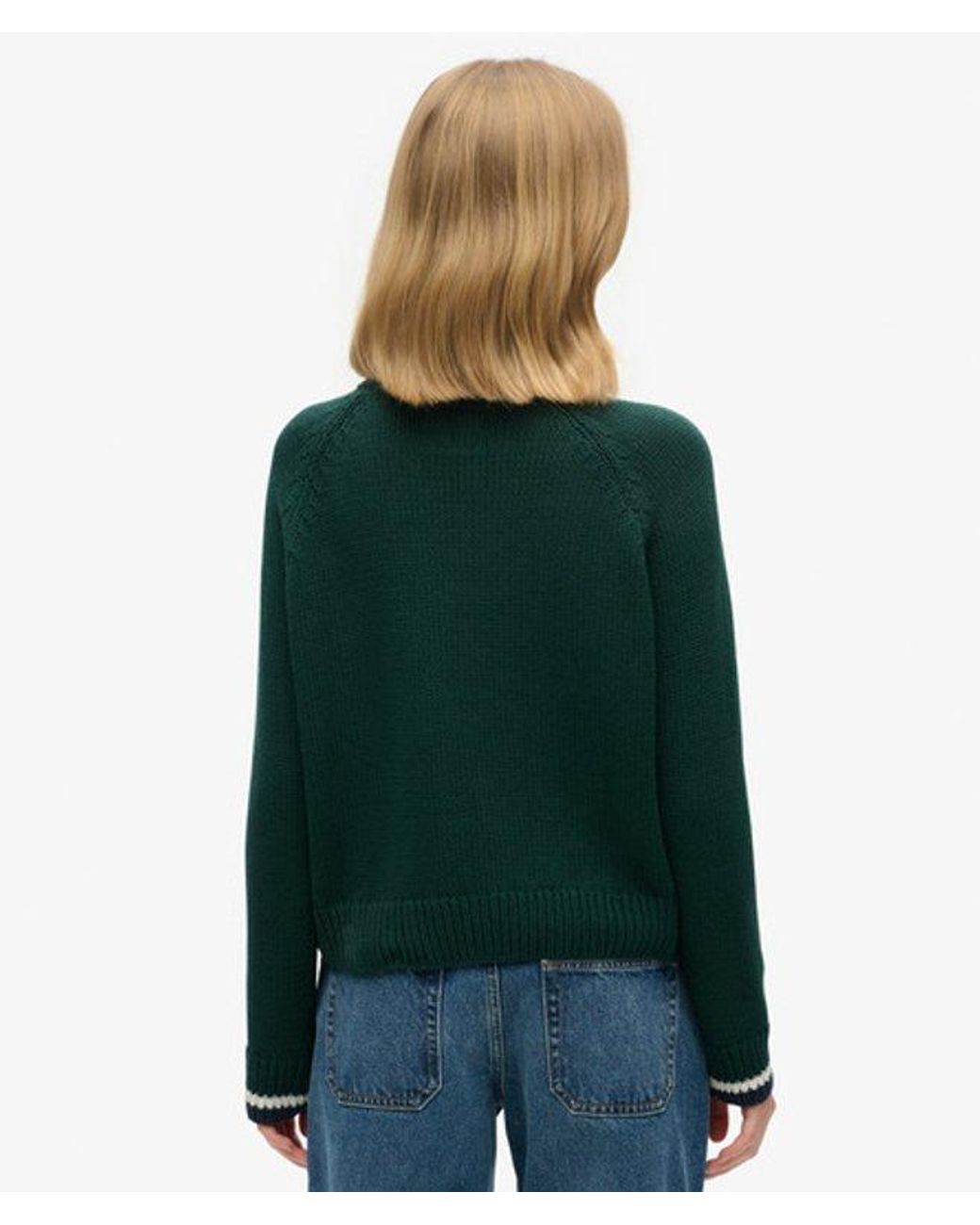 Superdry Green & Co Knitted Americana Roll Neck Jumper