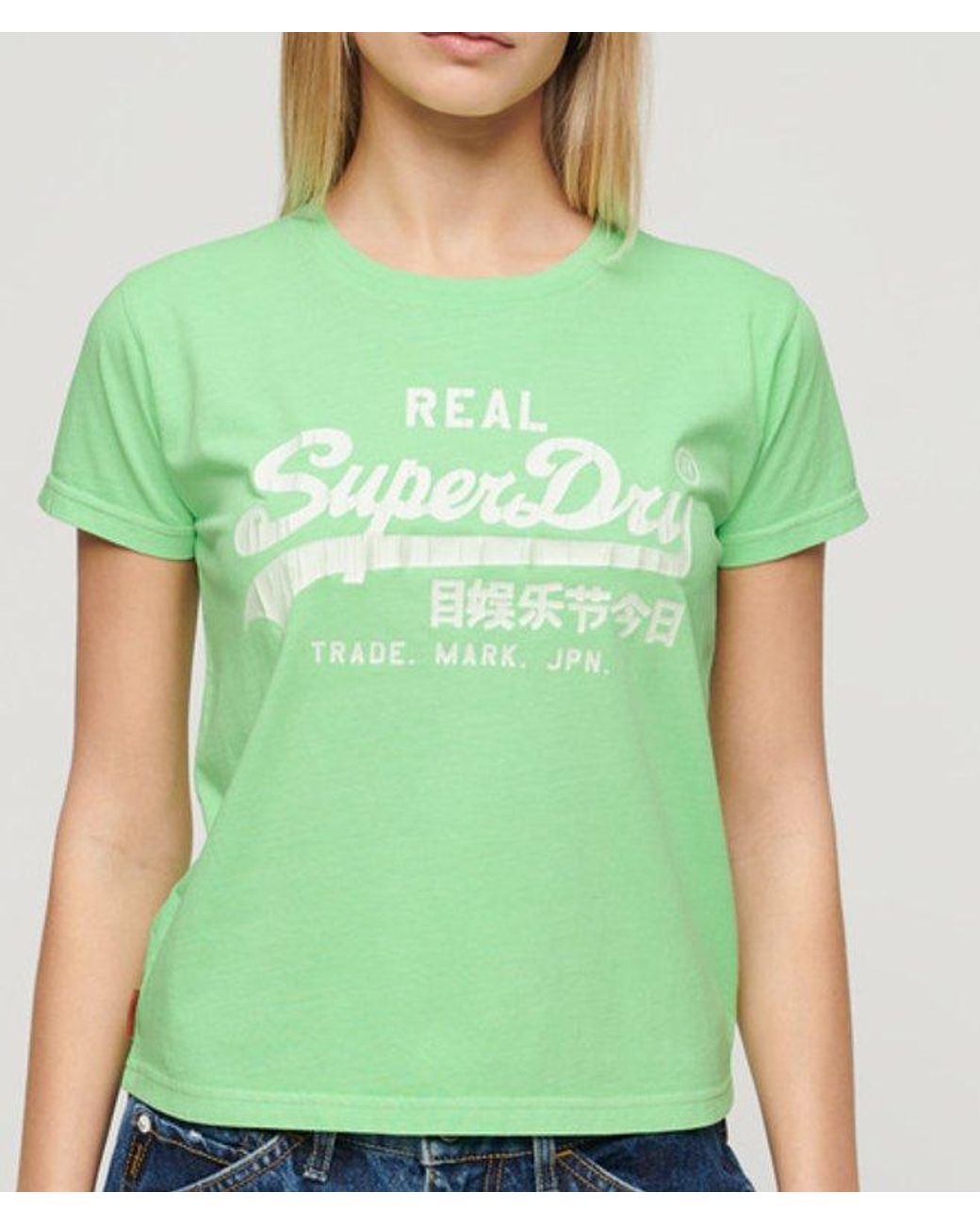 Superdry Green & Co Neon Graphic Fitted T-shirt