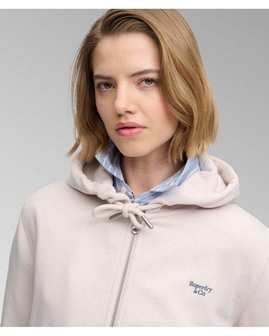 Superdry Blue & Co Signature Embroidered Zip Hoodie
