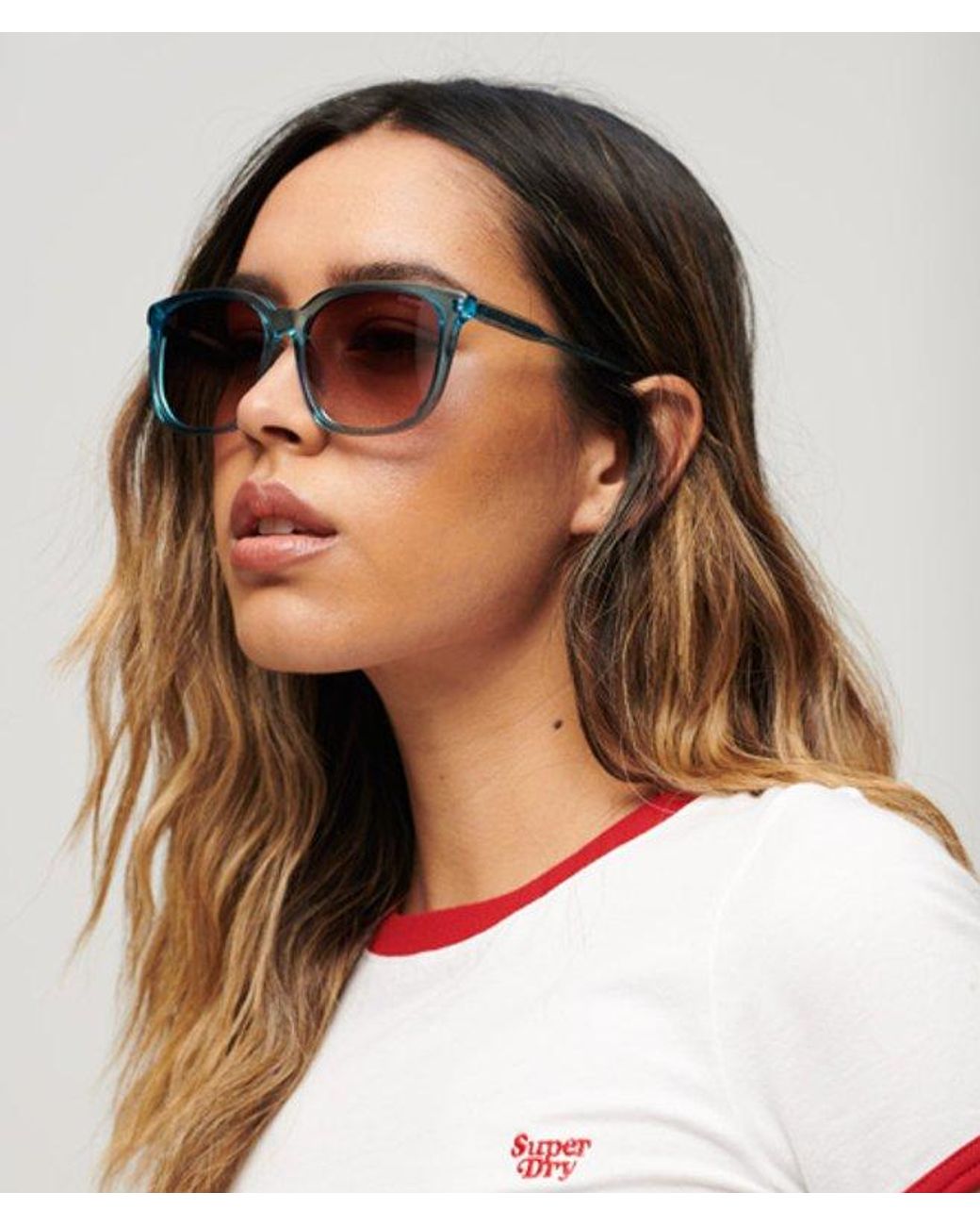 Superdry Blue & Co Brand Print Sdr Sorcha Sunglasses