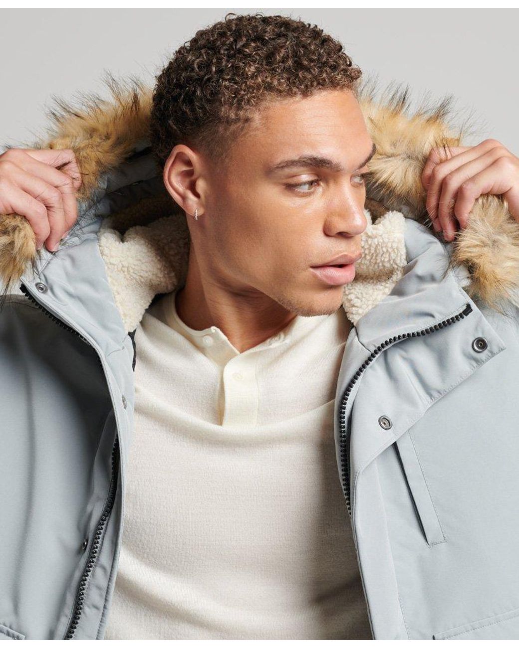 Superdry Everest Bomber Jacket Blue in White for Men Lyst