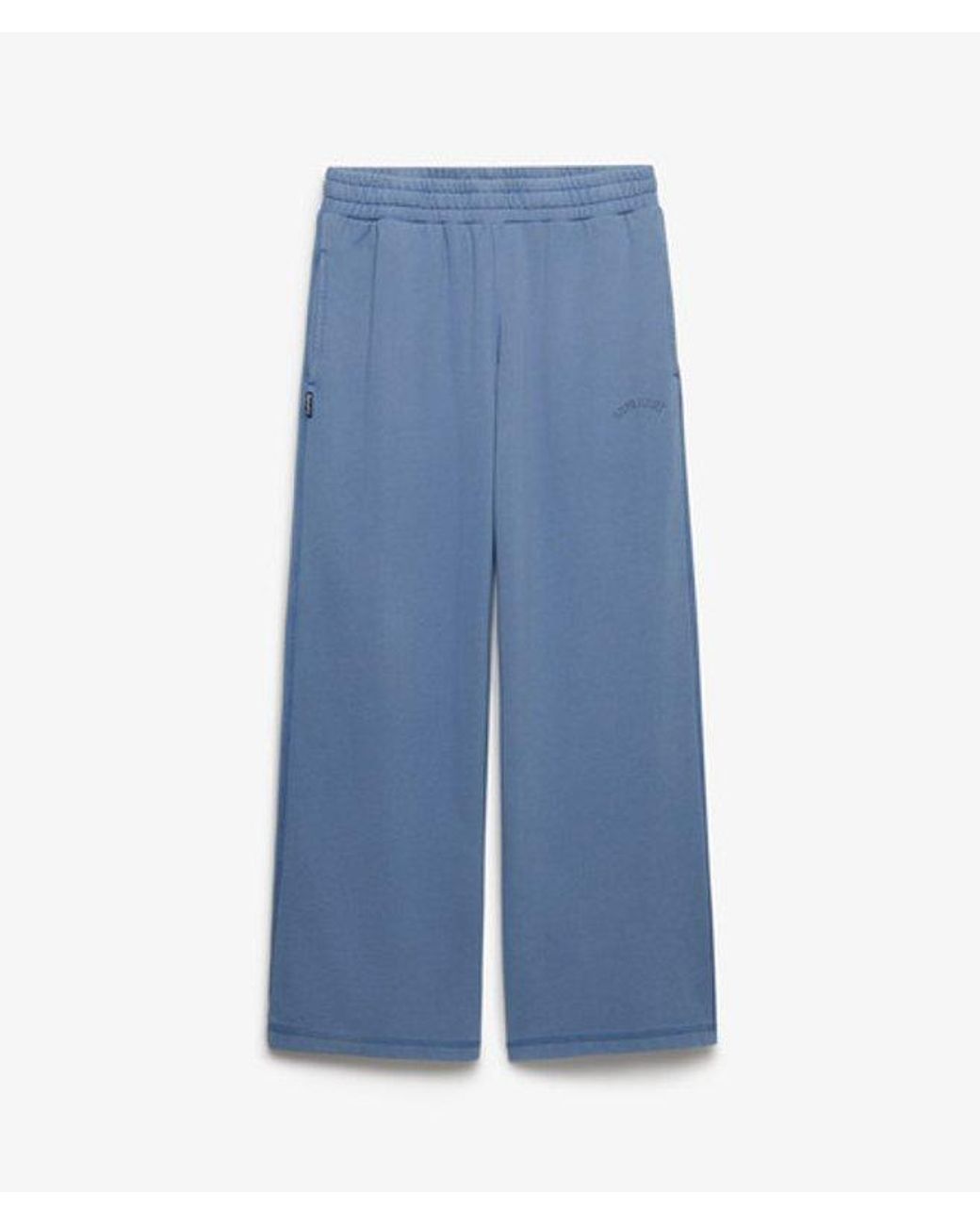 Superdry Blue Essential Logo Wide Leg Joggers