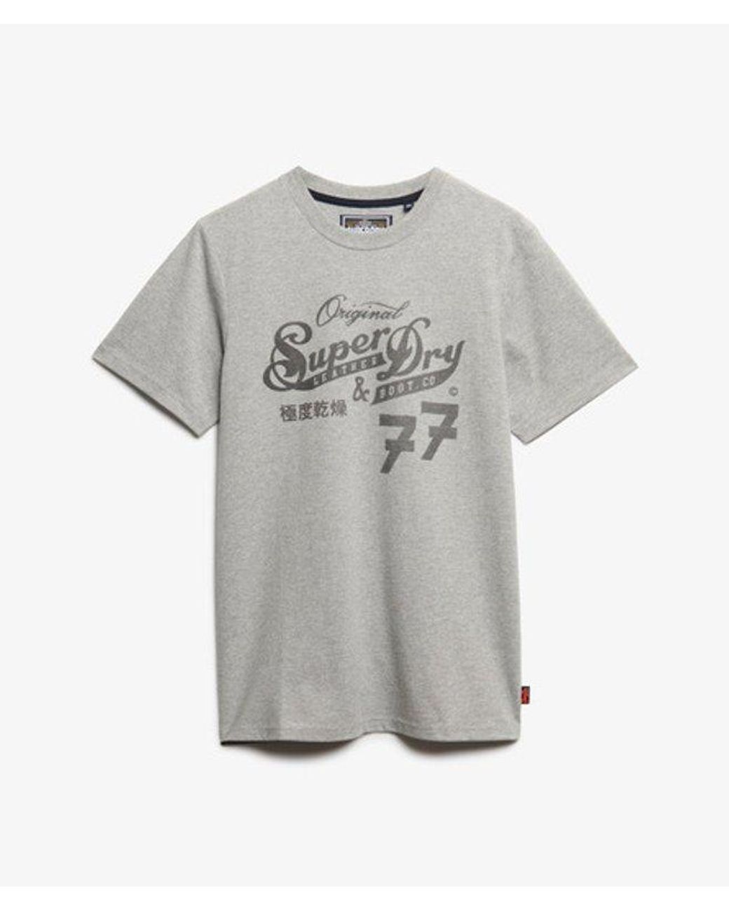 Superdry Gray & Co Leather & Boot Co Script T-shirt for men