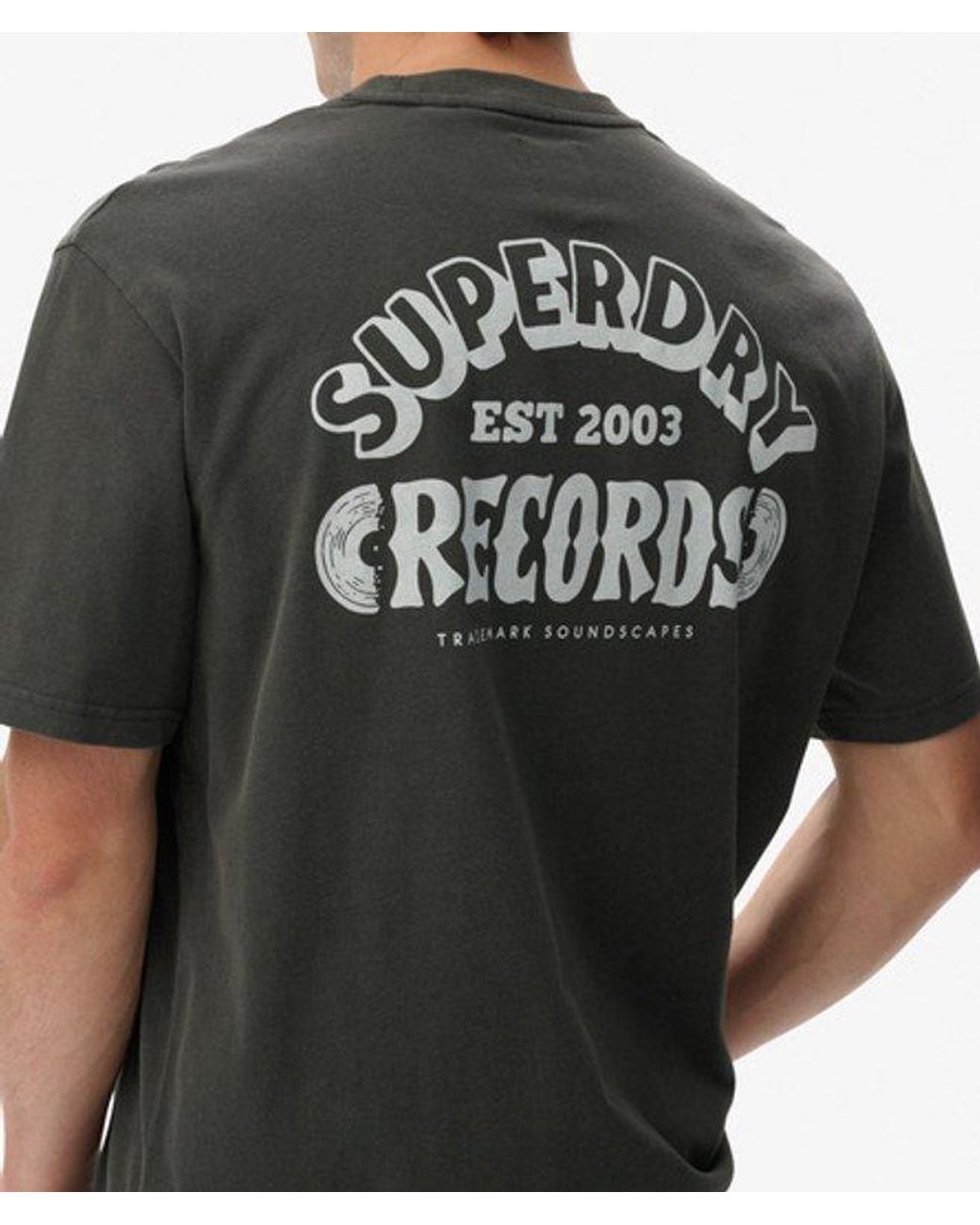 Superdry Green & Co Record Label Oversized T-shirt for men