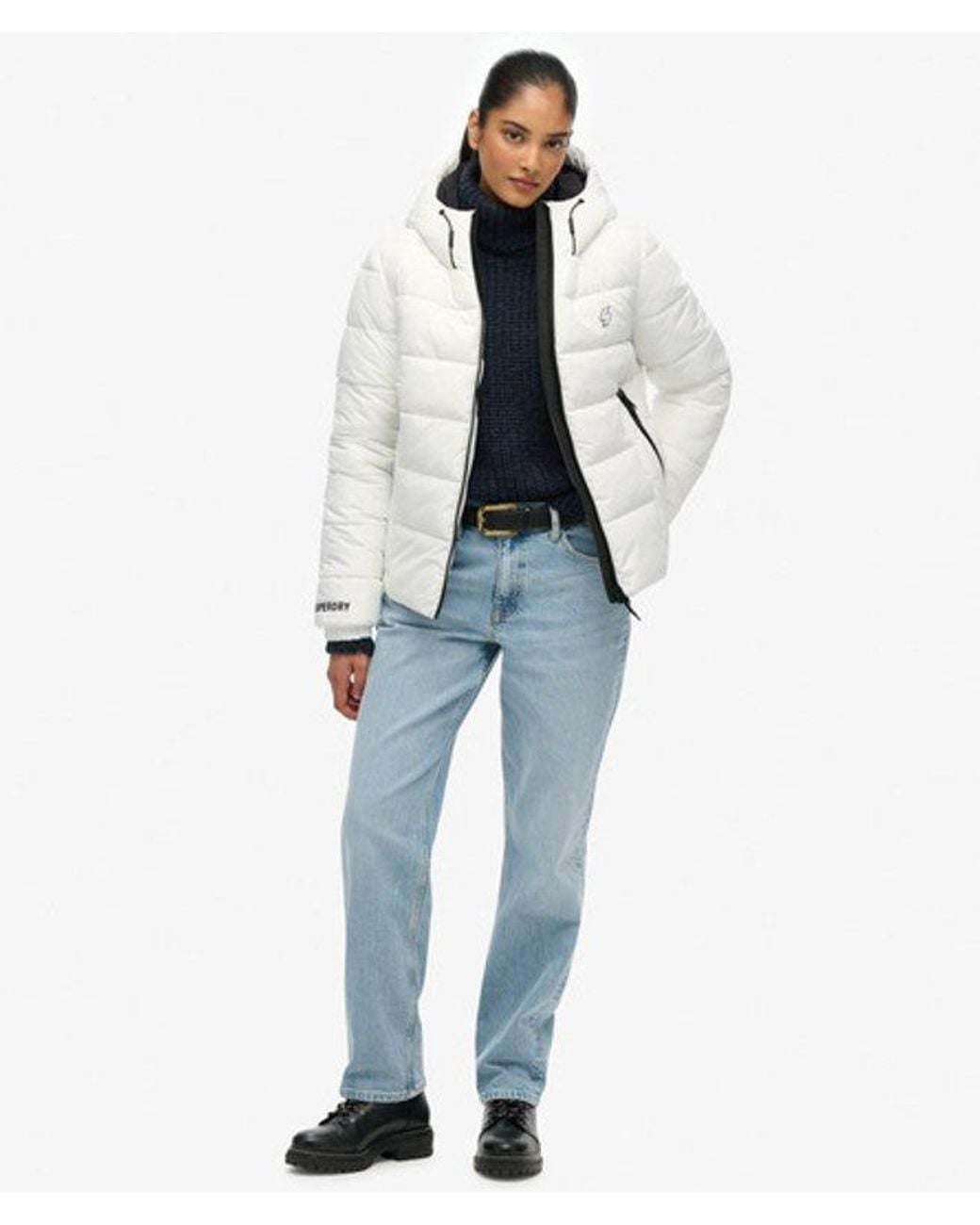 Superdry White & Co Hooded Spirit Sports Puffer Jacket