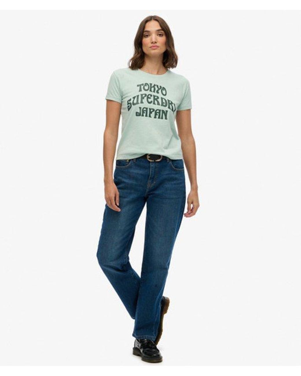Superdry Green & Co Surf Logo Fitted T-shirt