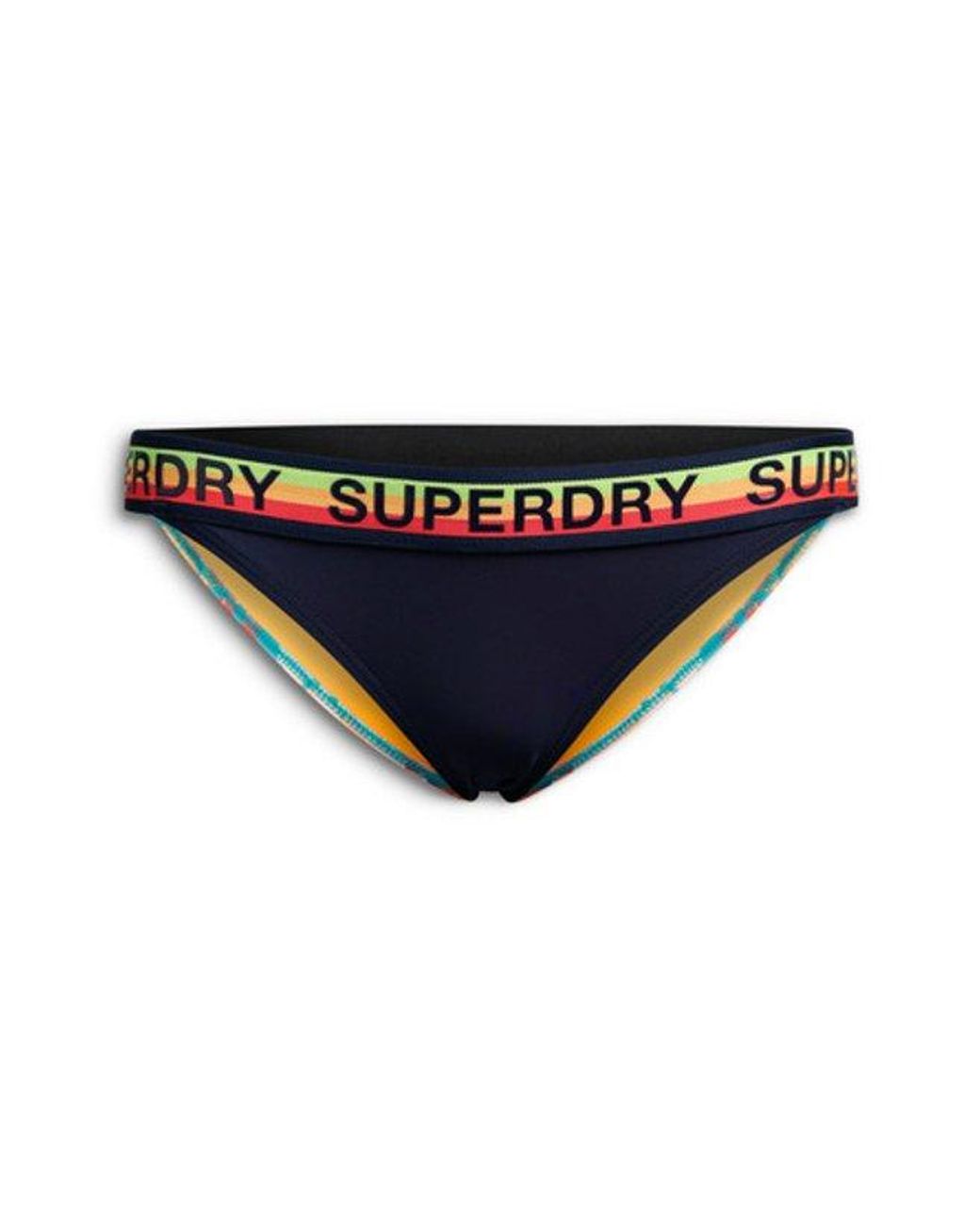 Superdry Blue & Co Ladies Fully Lined Logo Classic Bikini Briefs