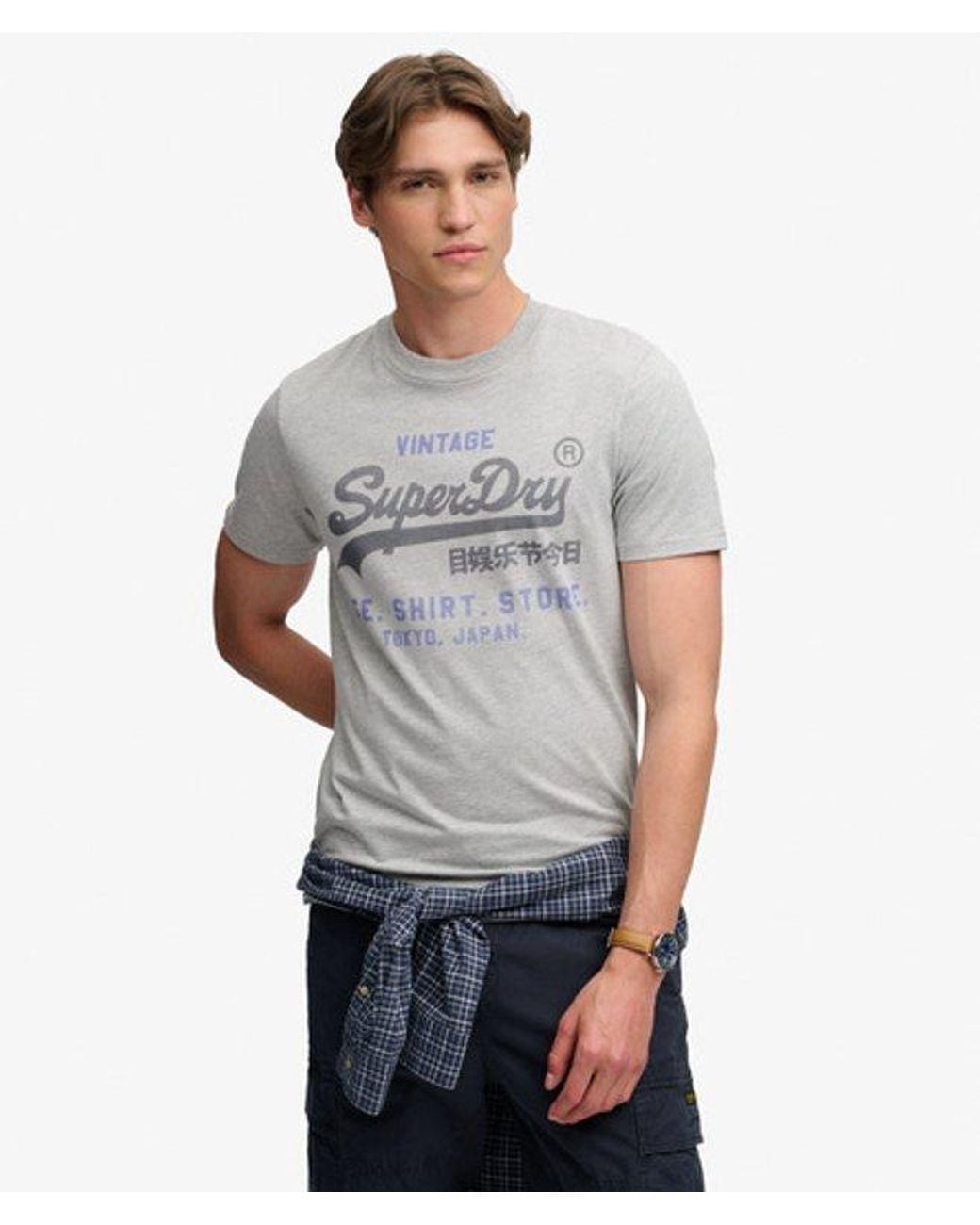 Superdry Gray & Co Vintage Logo Heritage Relaxed T-shirt for men