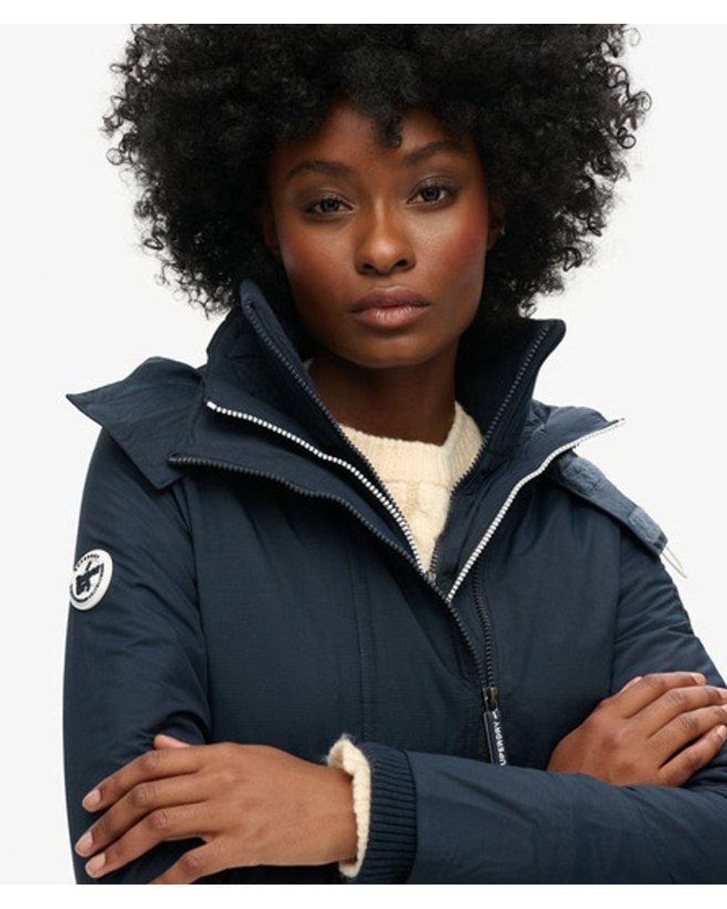 Superdry Blue & Co Pop Zip Hooded Arctic Sd-windcheater Jacket