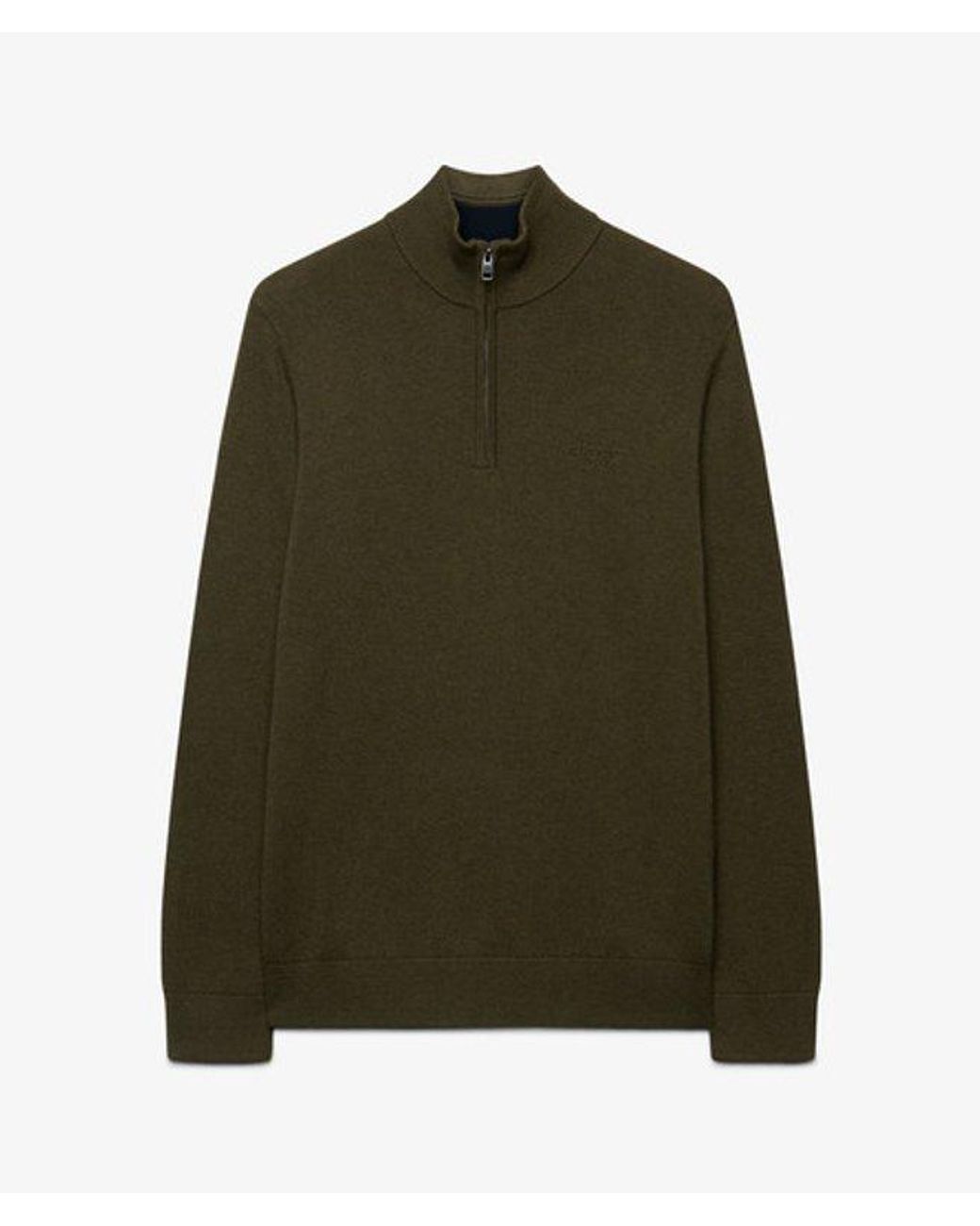 Superdry Green & Co Prep Essential Cotton Half Zip Jumper for men