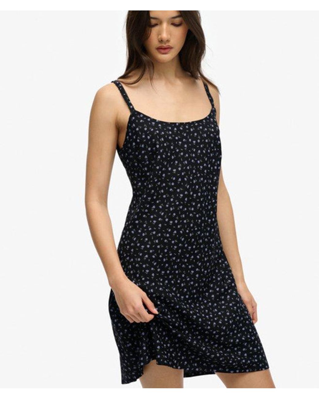Superdry Black & Co Printed Cami Mini Dress