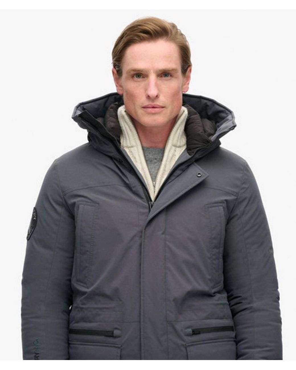 Superdry Gray & Co City Padded Parka Coat for men