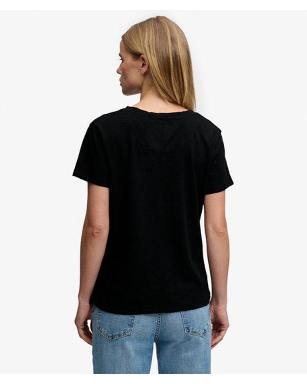Superdry Black & Co Studios Slub Embroidered T-shirt