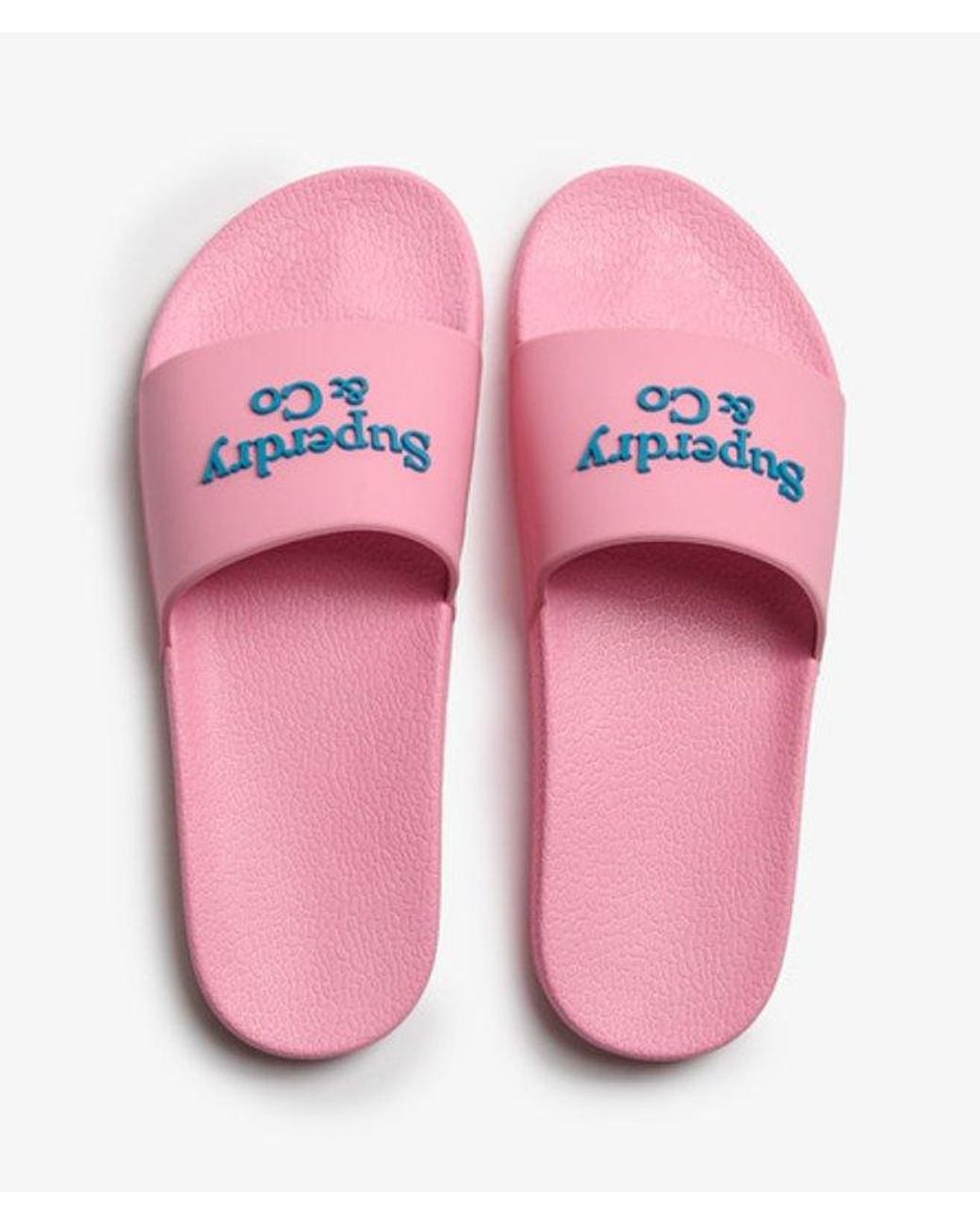 Superdry Pink & Co Pool Sliders