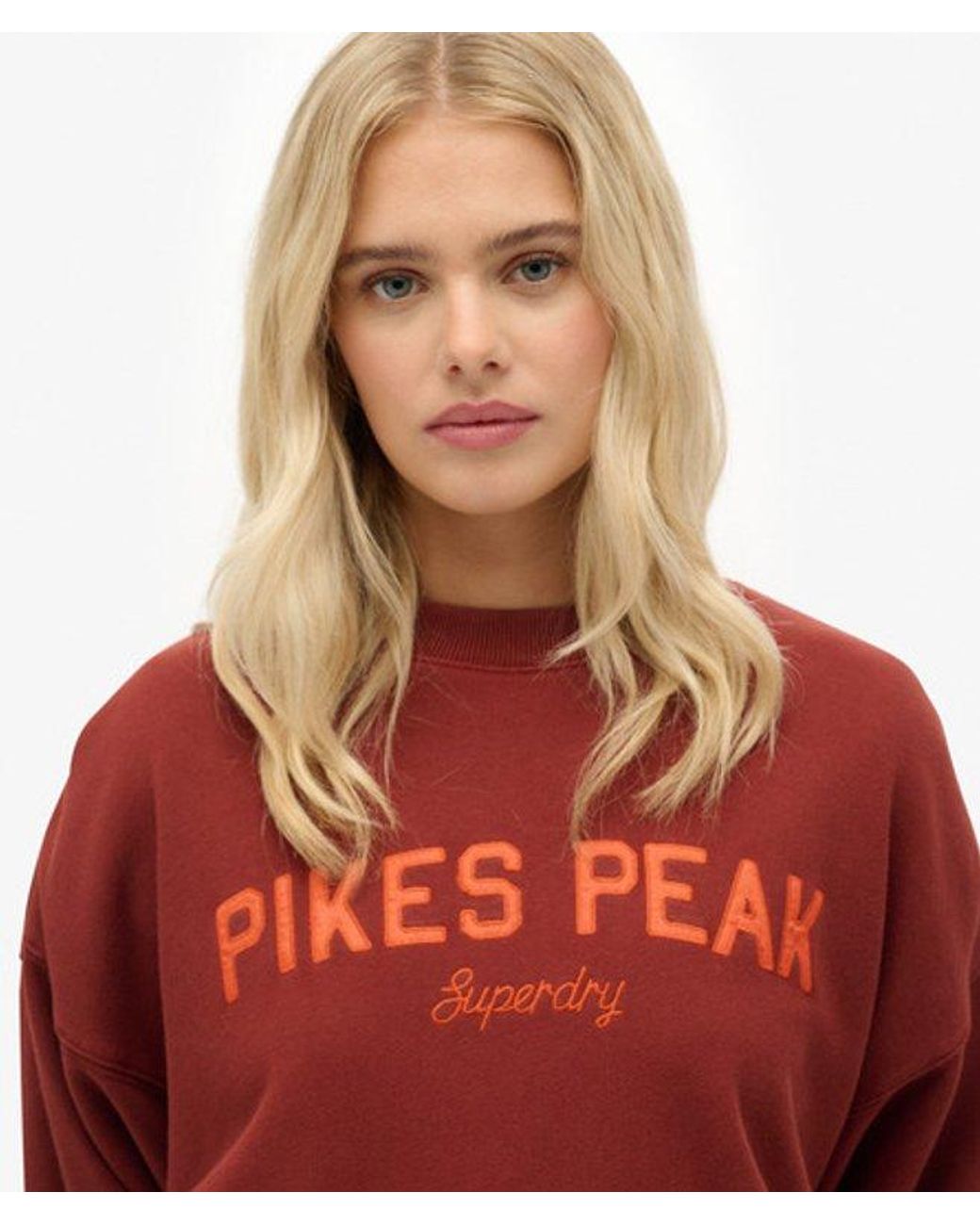 Superdry Red & Co Outdoor Location Loose Crew Sweatshirt