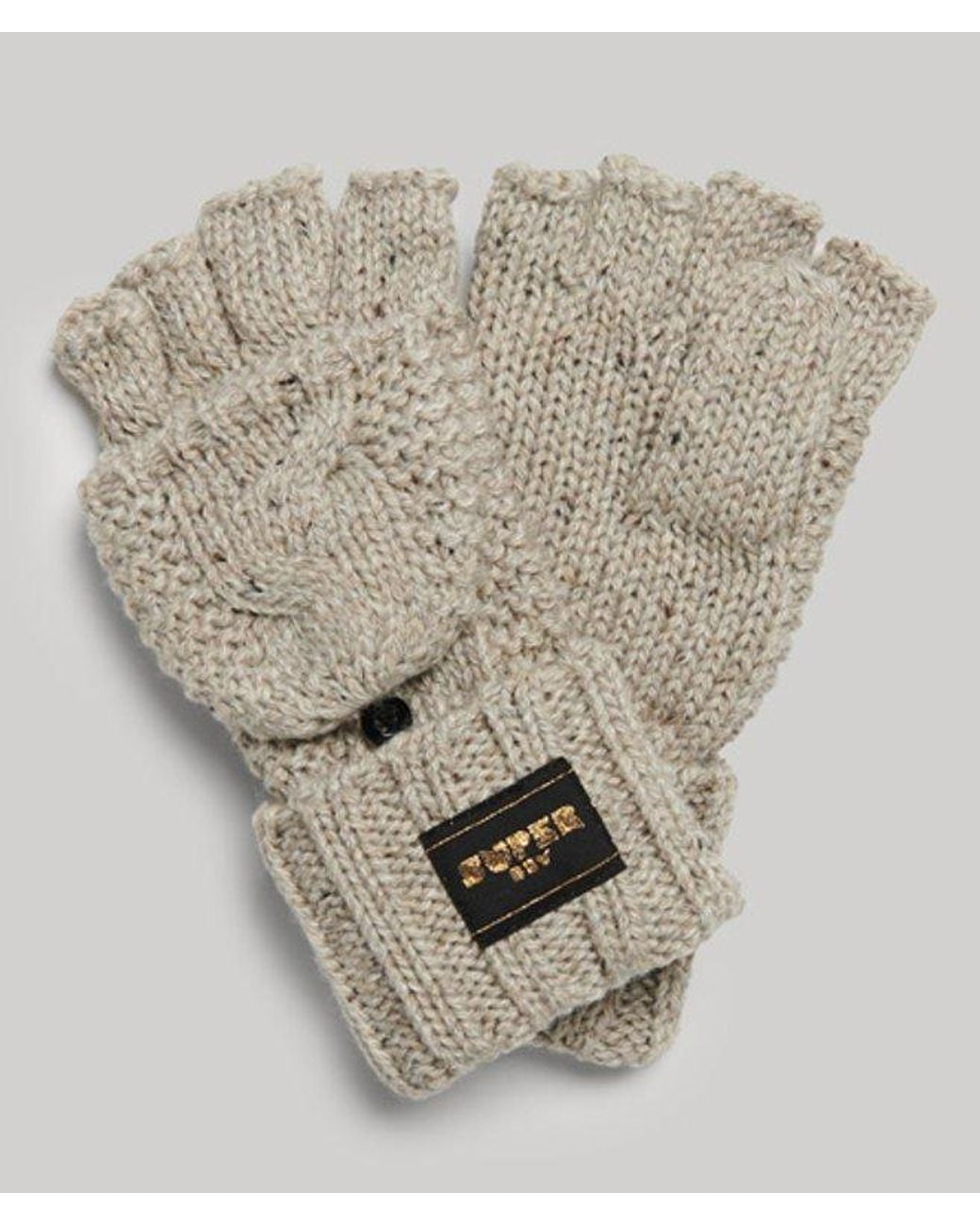 Superdry Natural & Co Classic Cable Knit Gloves