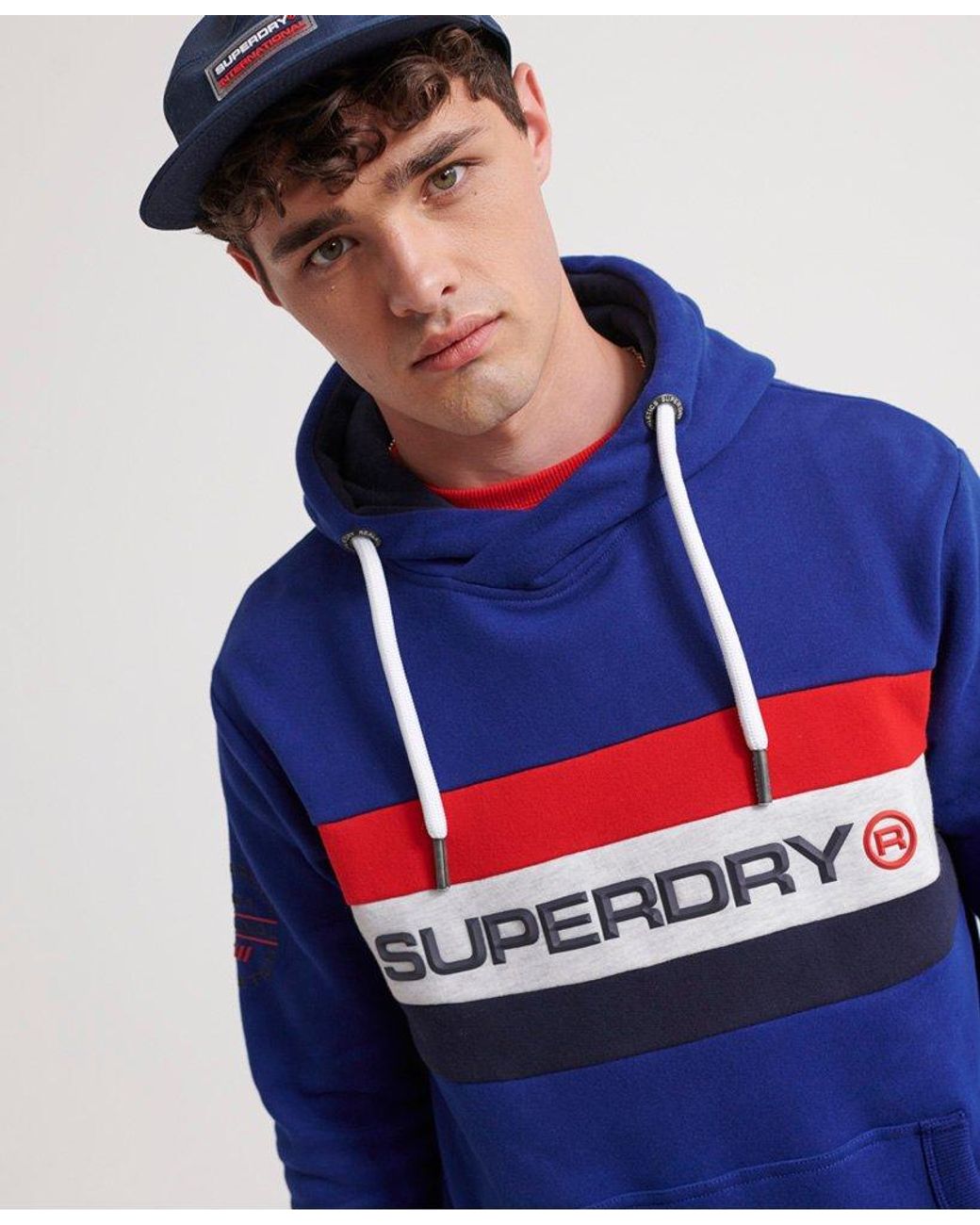 Superdry Trophy Classic Hoodie Blue for Men | Lyst