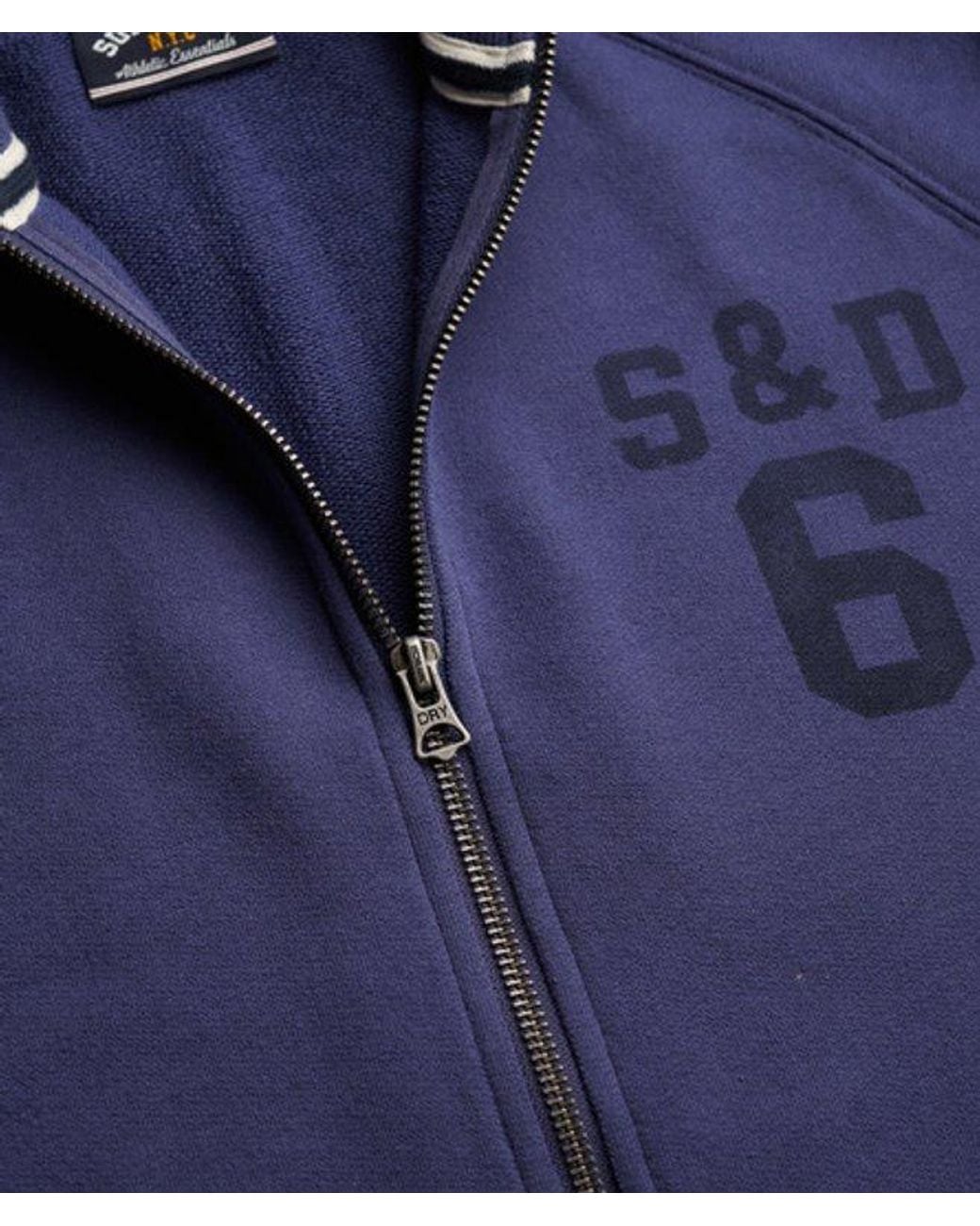 Superdry Blue & Co Athletic Essentials Zip Through Track Top