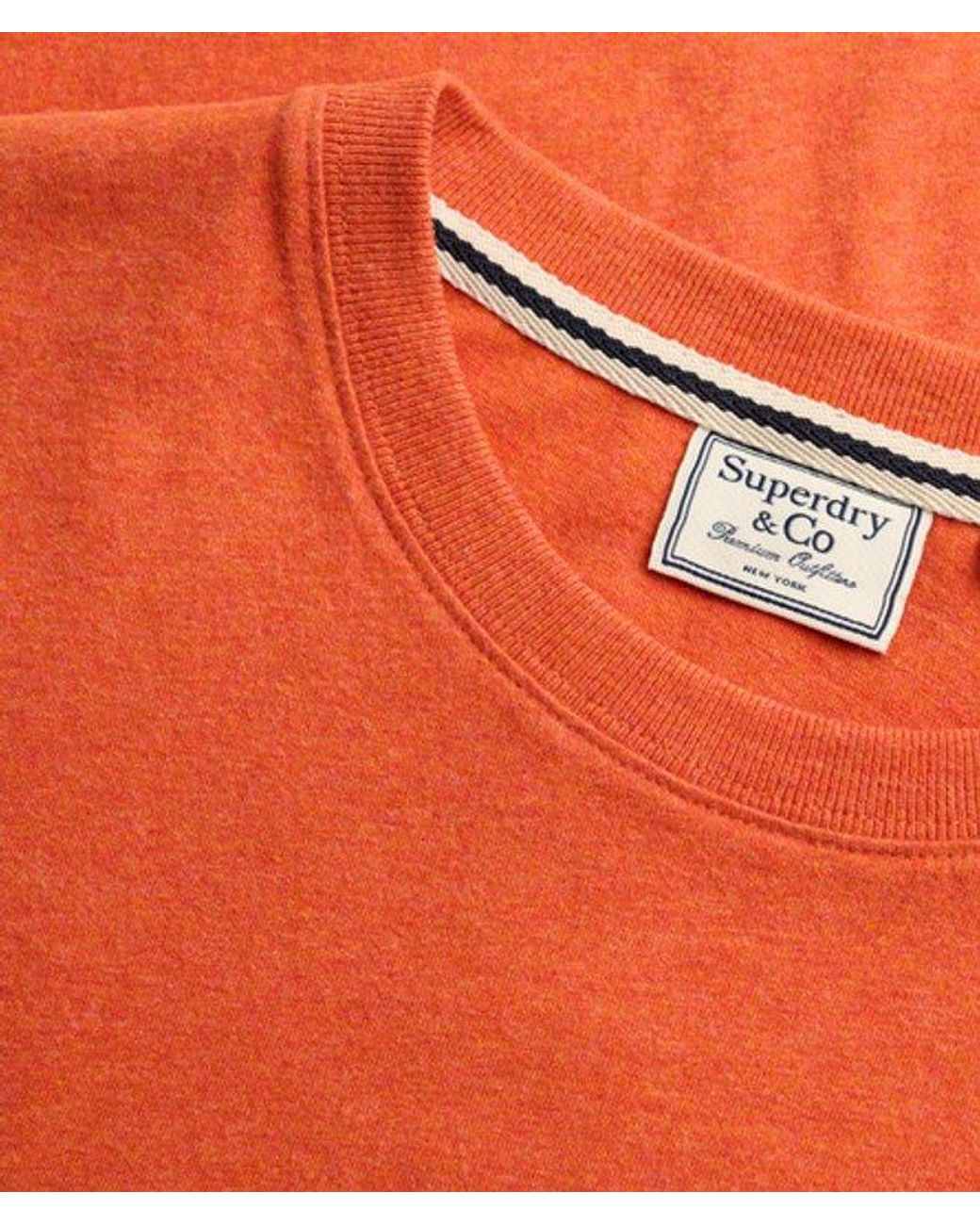 Superdry & Co Essential Serif Logo Embroidered T-shirt for men