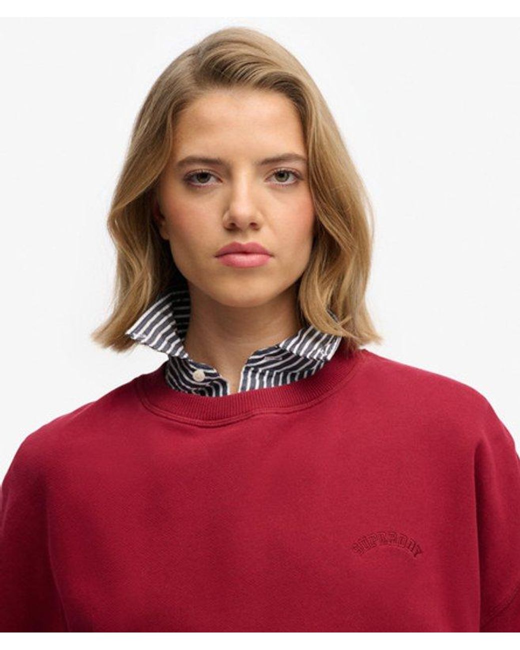 Superdry Red & Co Essential Logo Crew Sweatshirt