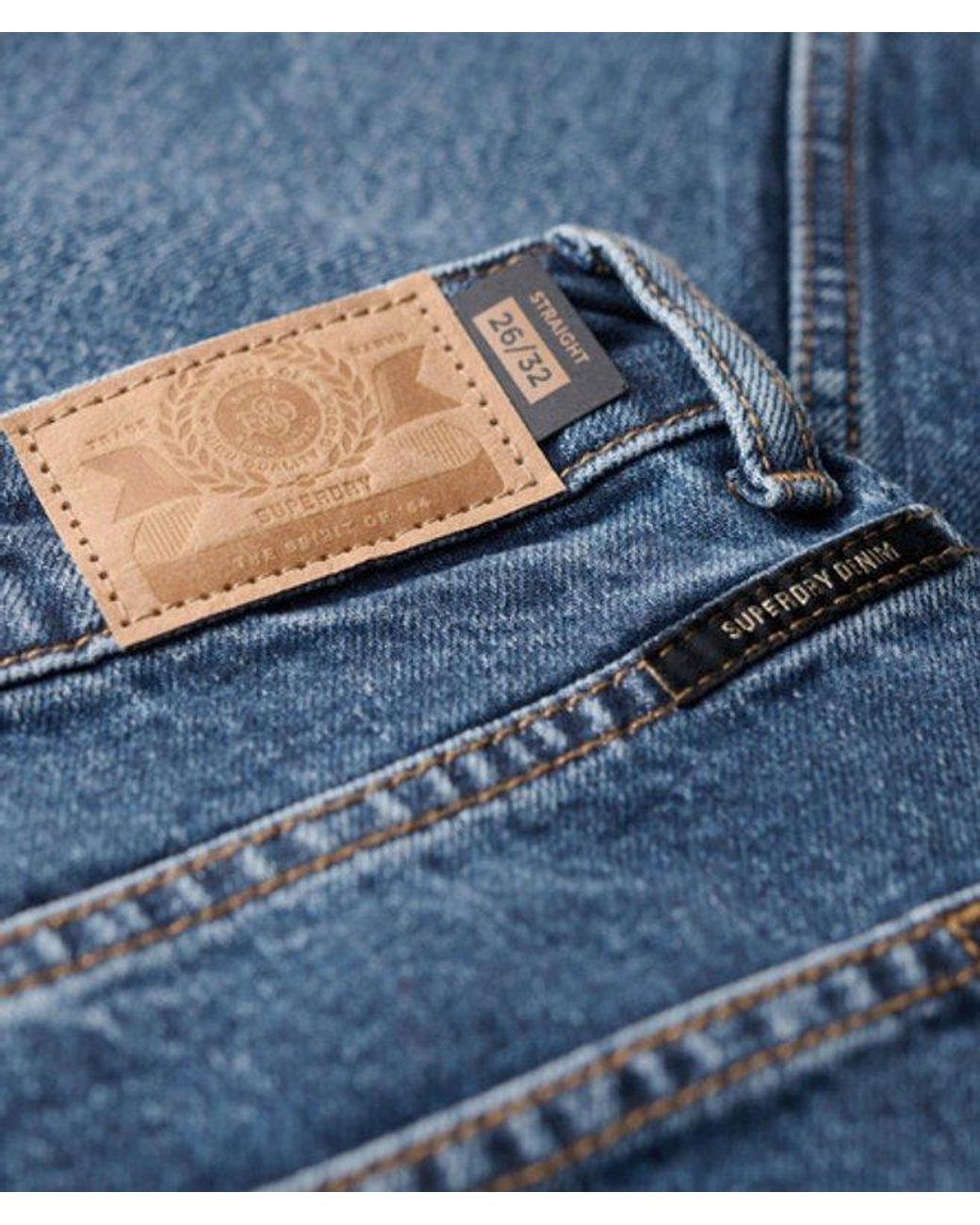 Superdry Blue & Co Mid Rise Straight Leg Jean