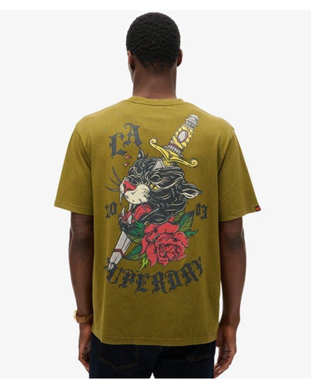 Superdry Green & Co Neo Trad Tattoo Loose T-shirt for men