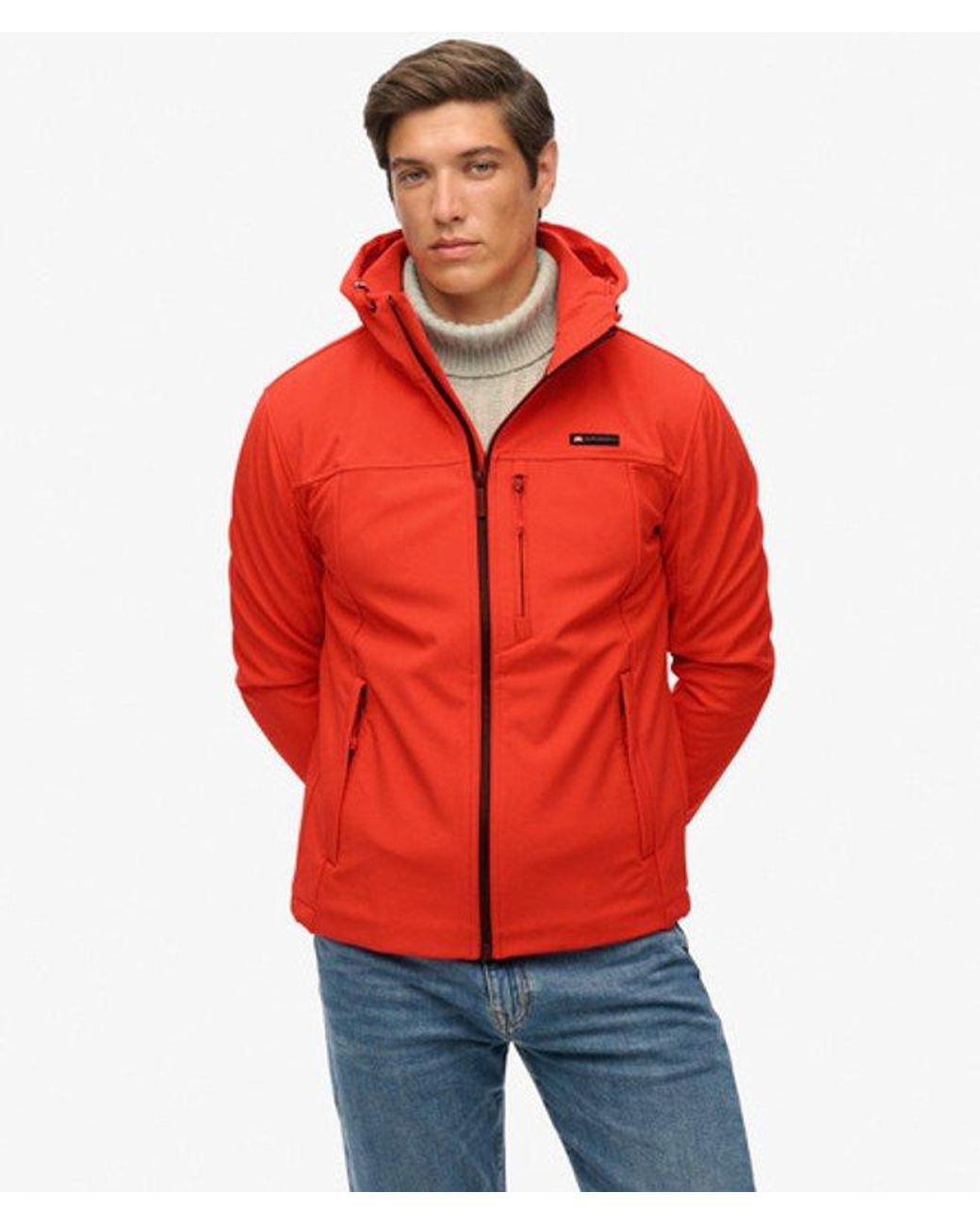 Superdry Red & Co Hooded Soft Shell Trekker Jacket for men