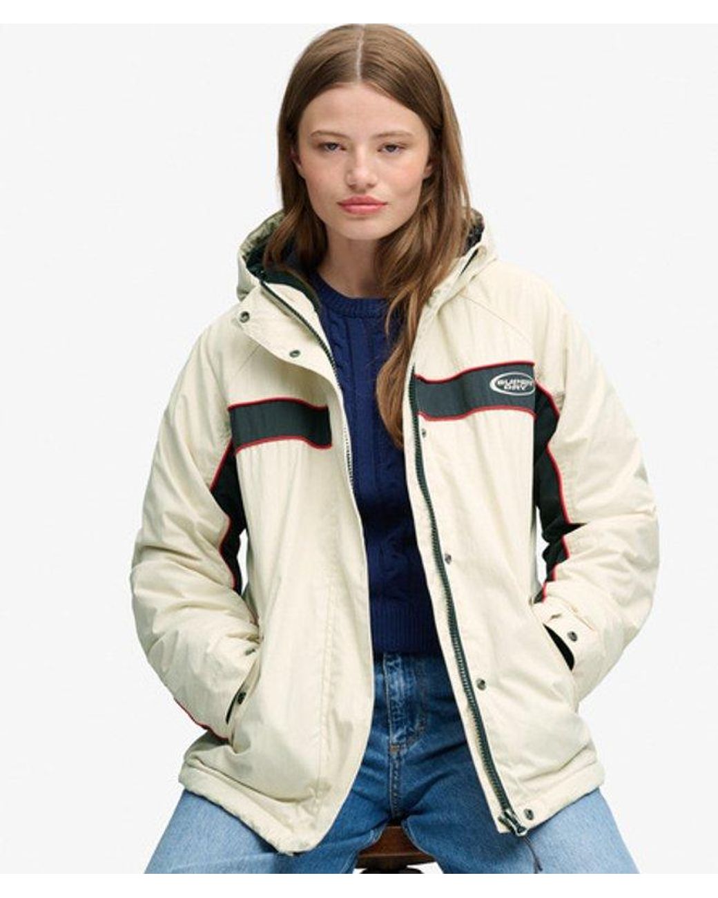 Superdry Blue & Co Vintage Hooded Wind Jacket