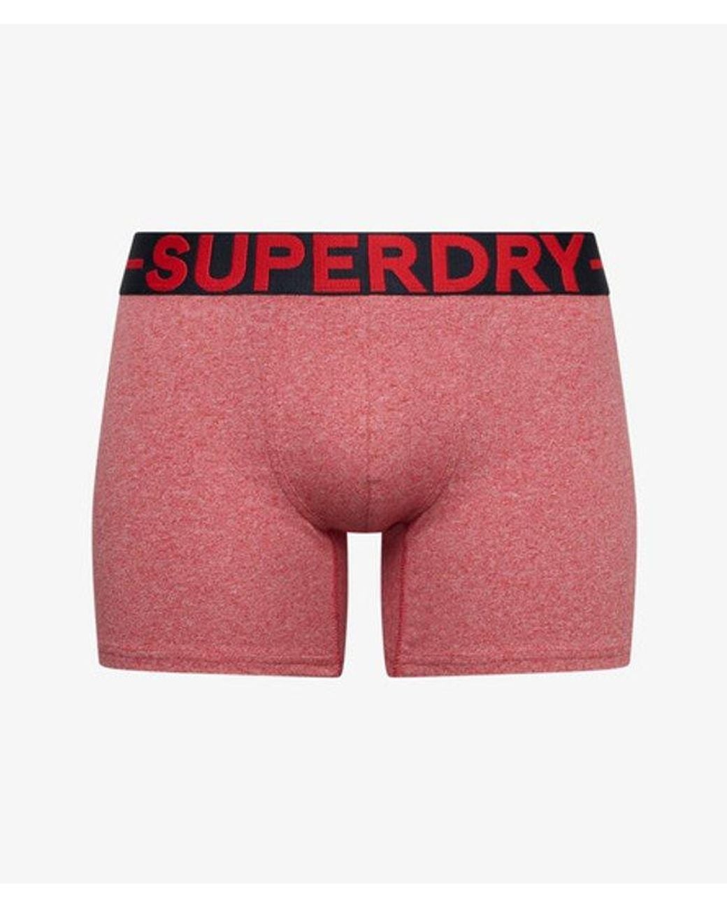Superdry Boxershort Drieverpakking in het Red voor heren