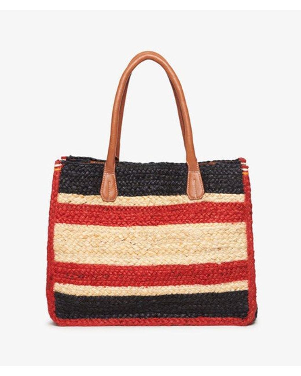 Superdry Red Raffia Luxe Tote Bag