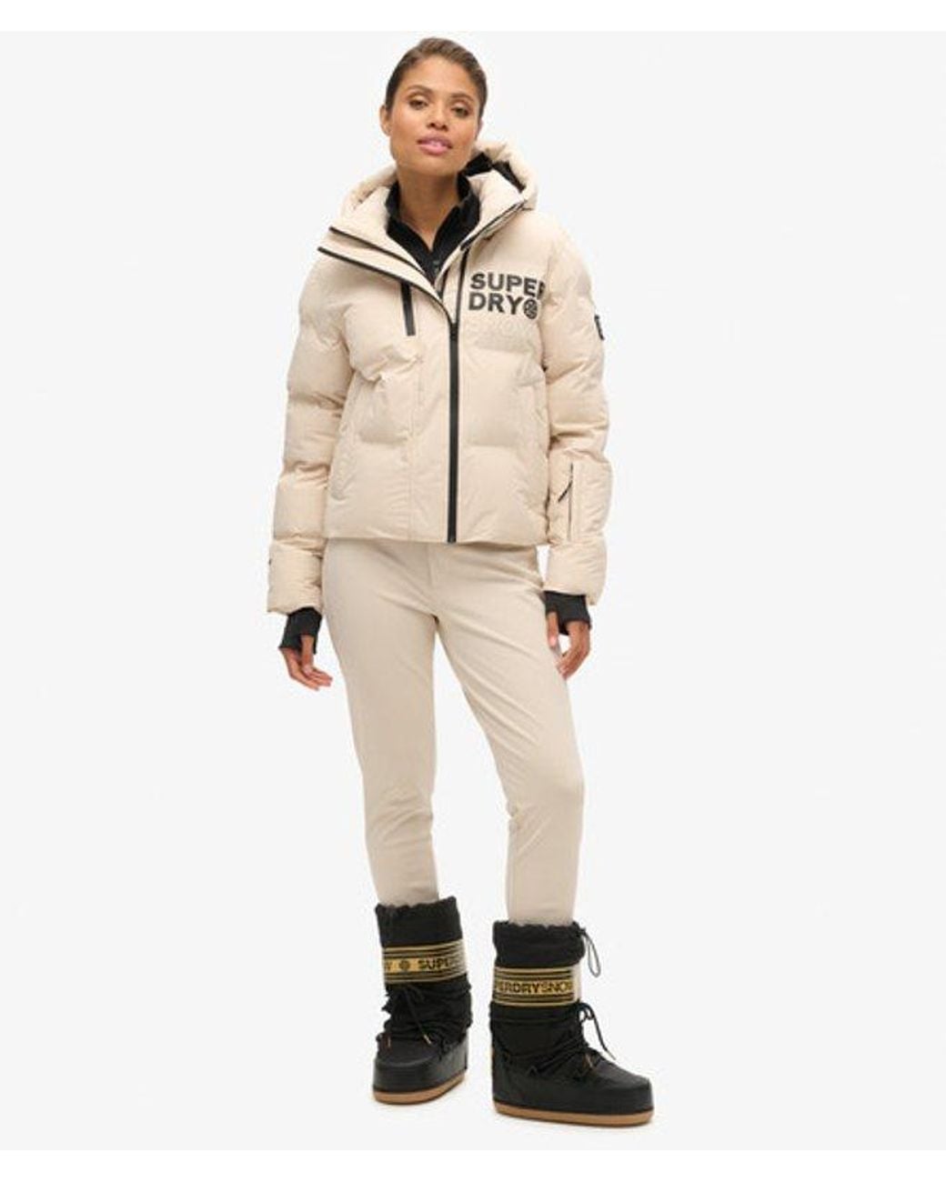 Superdry Natural & Co Hooded Ski Boxy Puffer Jacket