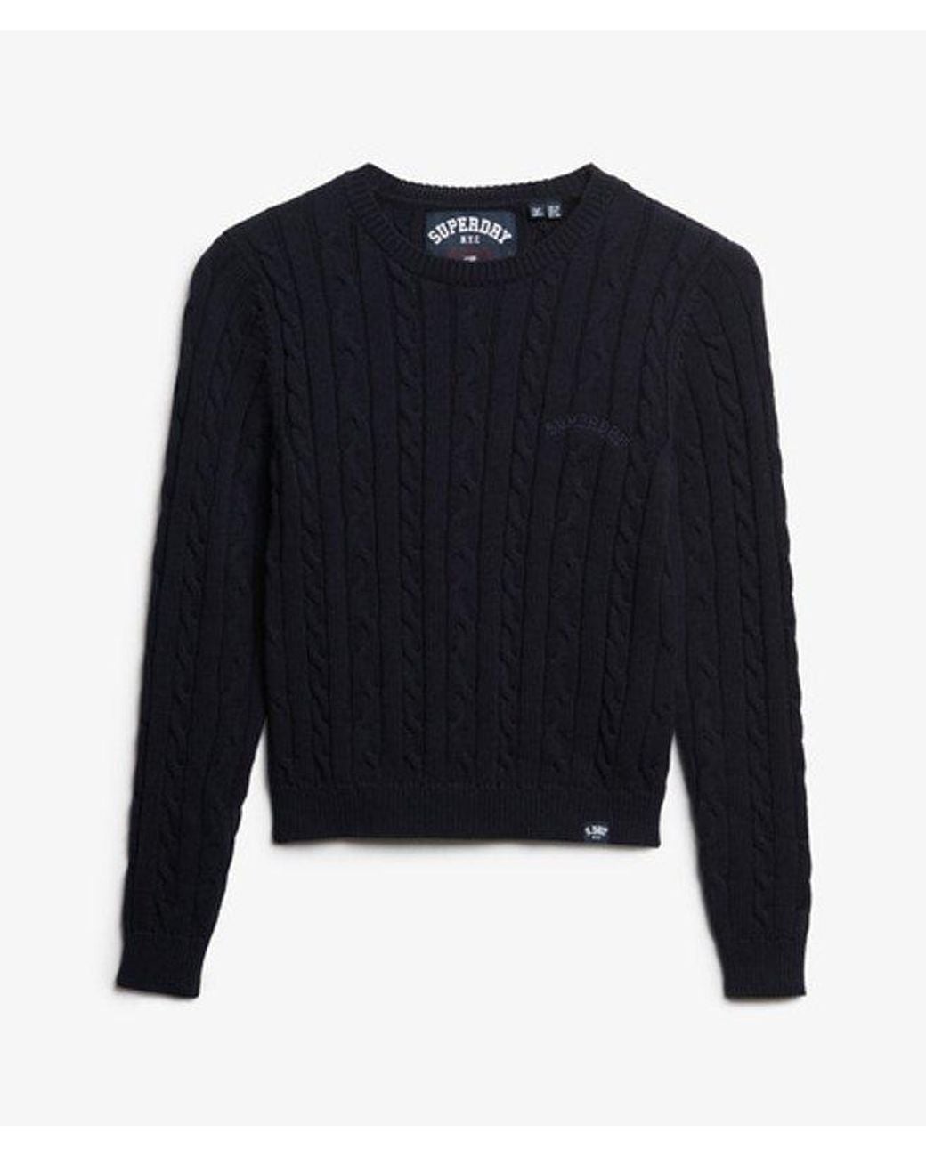 Superdry Black & Co Essentials Slim Cable Jumper