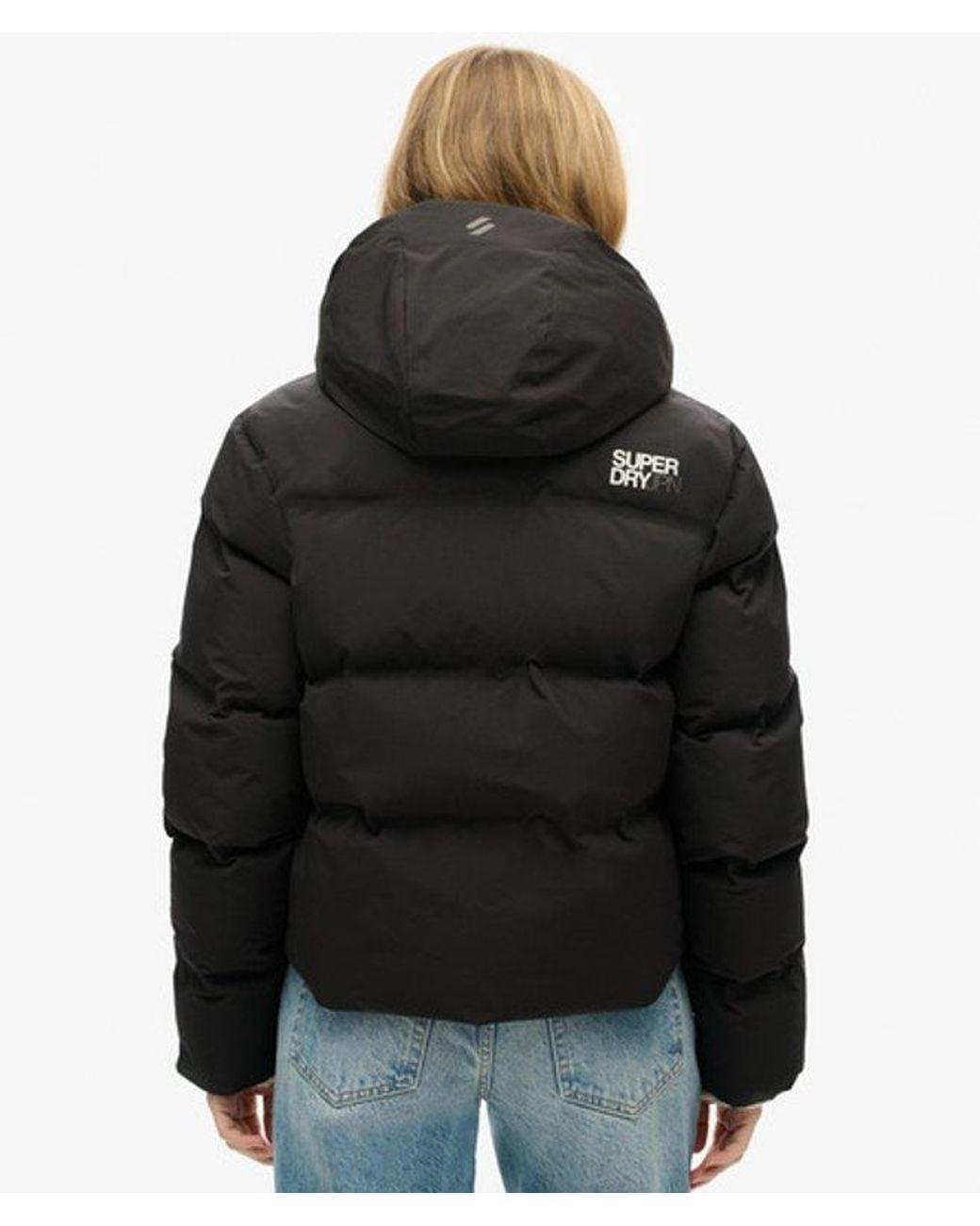 Superdry Black & Co Fully Lined Quilted Hooded Boxy Puffer Jacket
