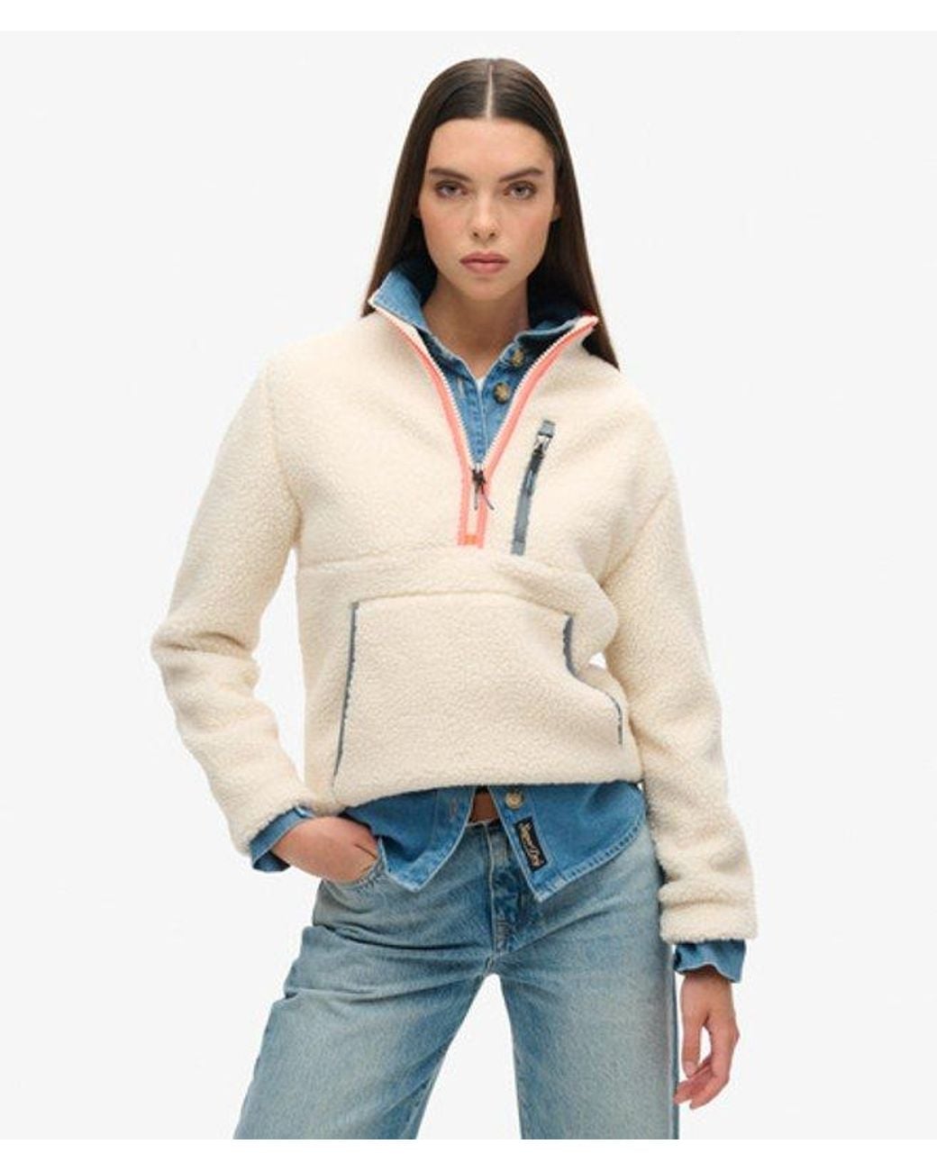 Superdry White & Co Fully Lined Outdoor Half Zip Fleece