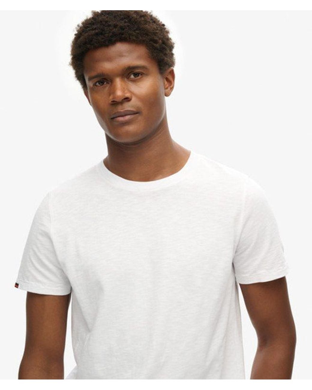Superdry White & Co Crew Neck Slub Short Sleeved T-shirt for men
