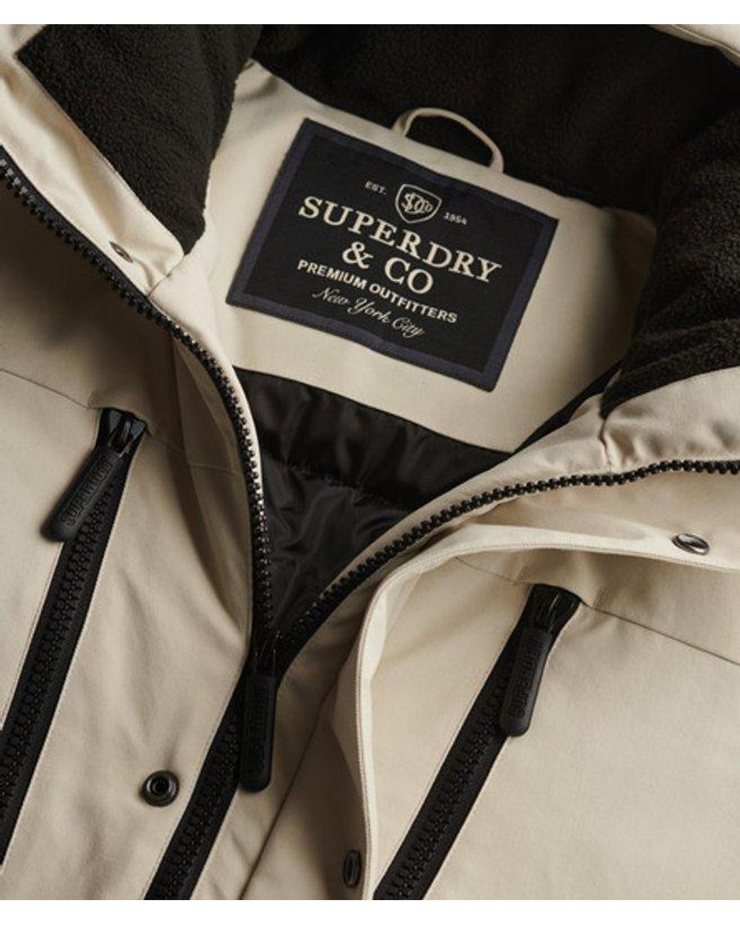 Superdry City Parka Jas in het Natural voor heren