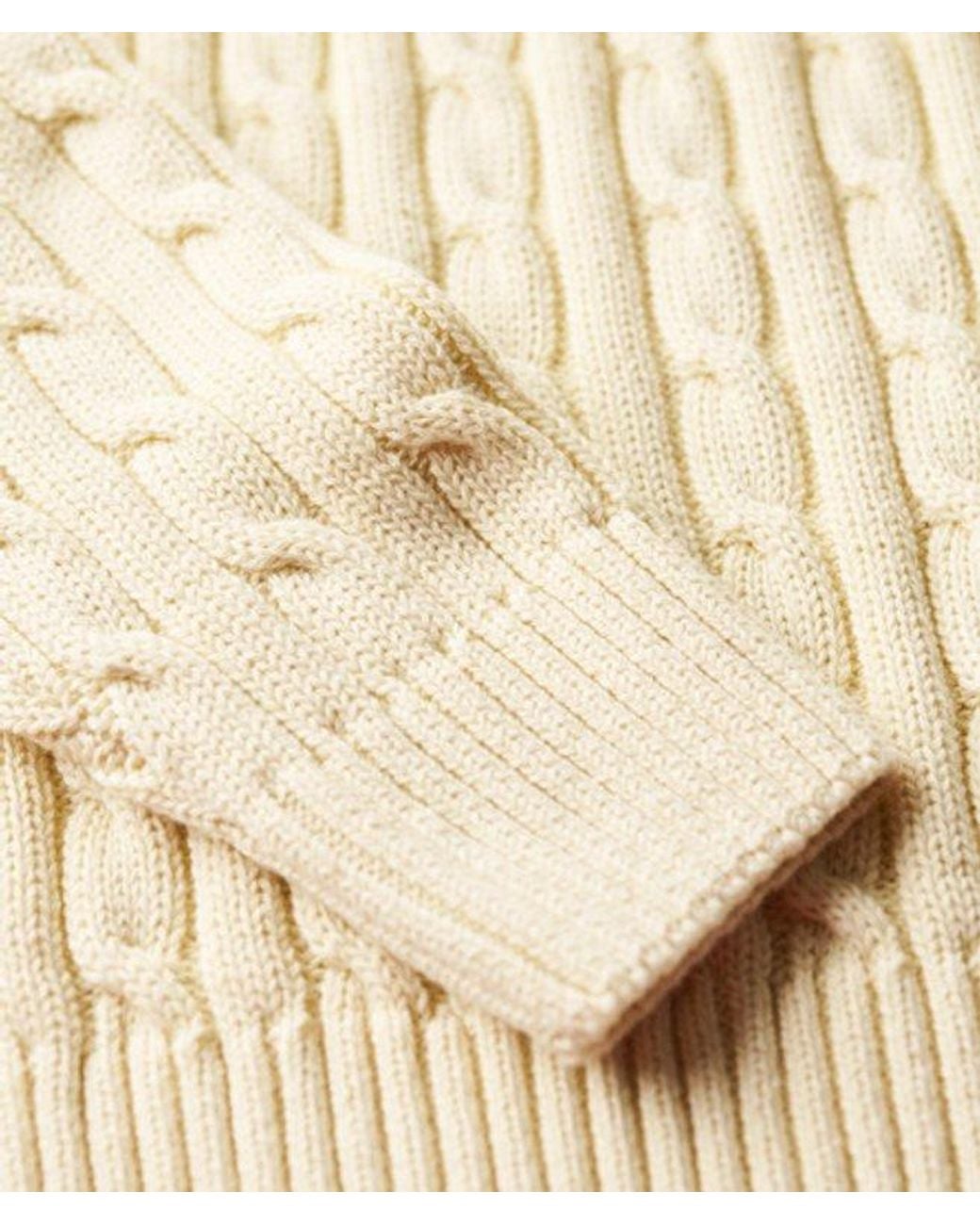 Pull ample torsadé à col roulé Superdry en coloris Natural