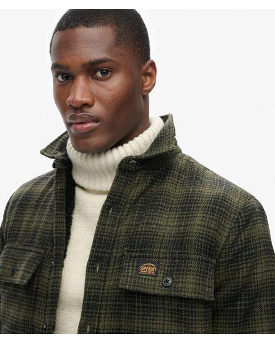 Superdry Black & Co Wool Miller Overshirt for men