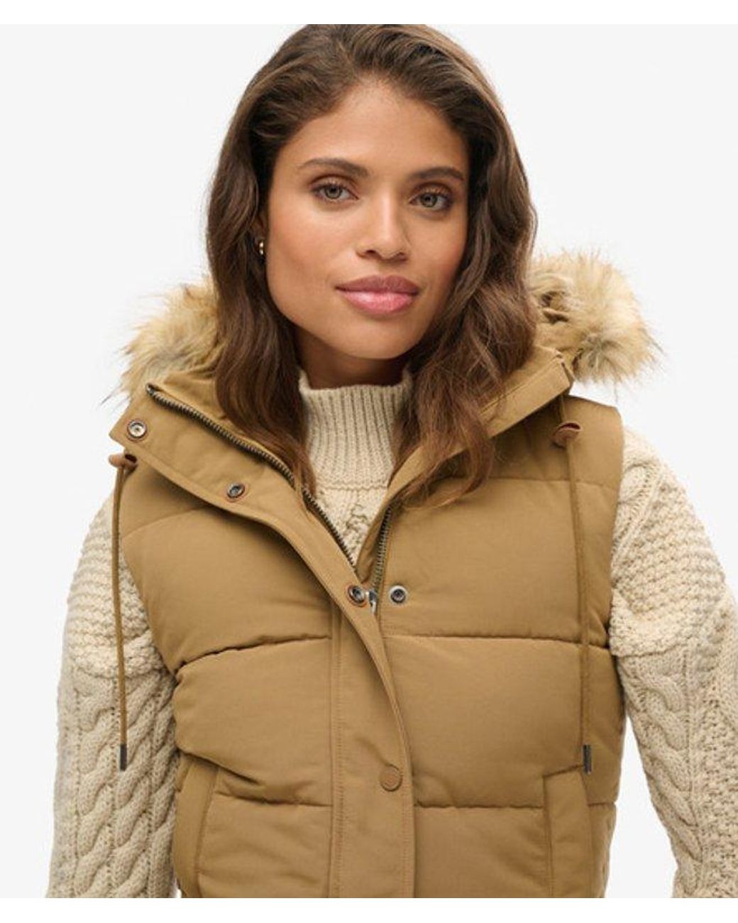 Superdry Natural & Co Everest Faux Fur Gilet