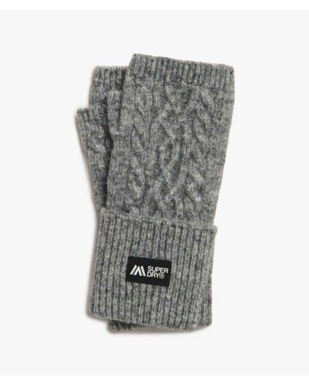 Superdry Gray & Co Cable Luxe Handwarmer Gloves