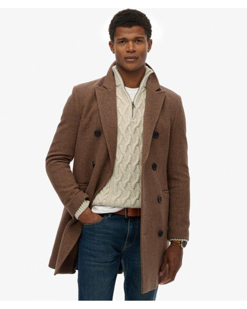 Superdry Brown & Co The Merchant Store - Town Coat for men
