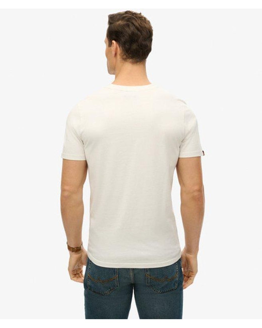 Superdry White Vintage Logo Tokyo Relaxed T-Shirt for men
