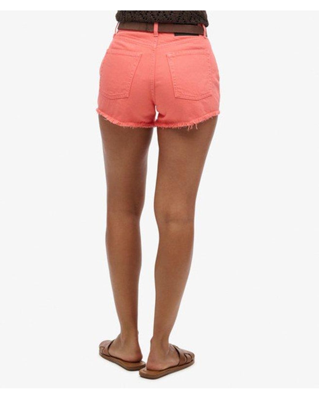 Superdry Red & Co High Rise Denim Shorts