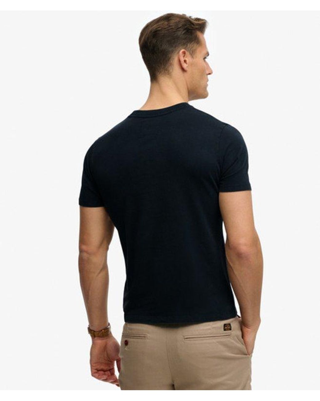 Superdry Blue Industry Worker Relaxed T-Shirt for men